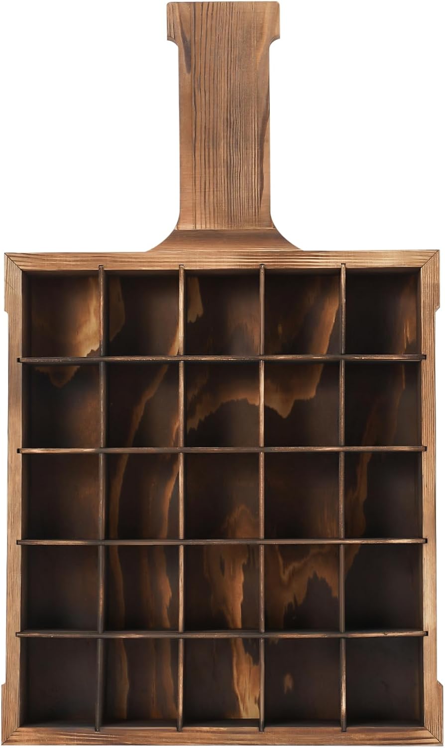 Eapmic Wall-Mounted Wine Glass Rack with 25 Compartments