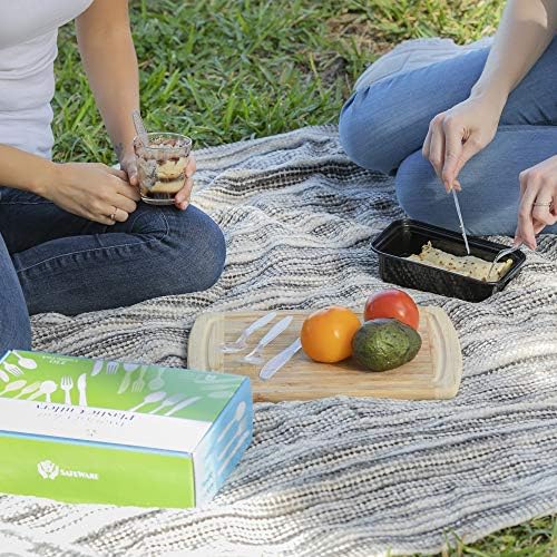 SafeWare 250 Count Clear Plastic Cutlery Combo Pack