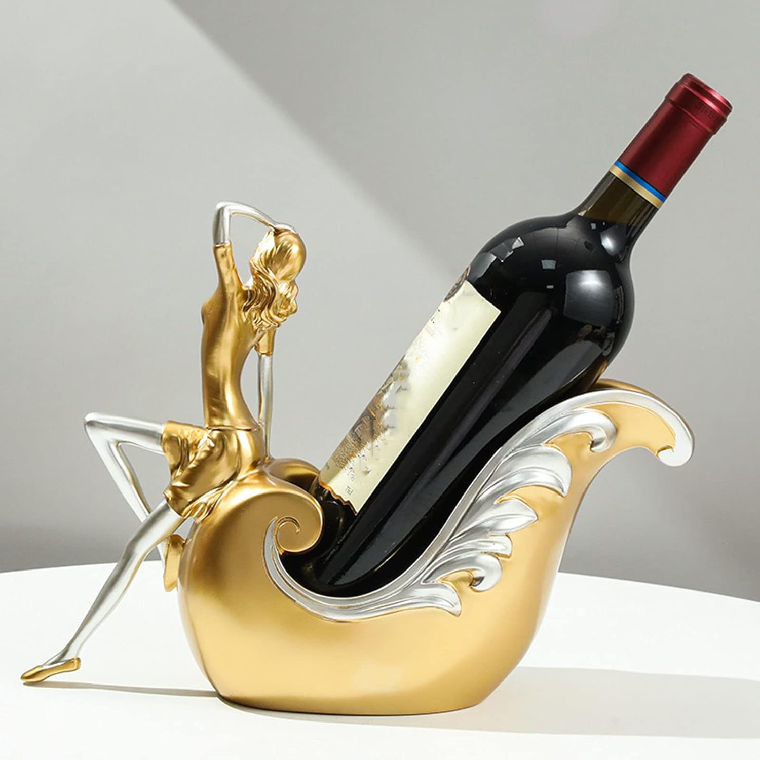 JUSHZ Wine Rack Holder Modern Design Gold