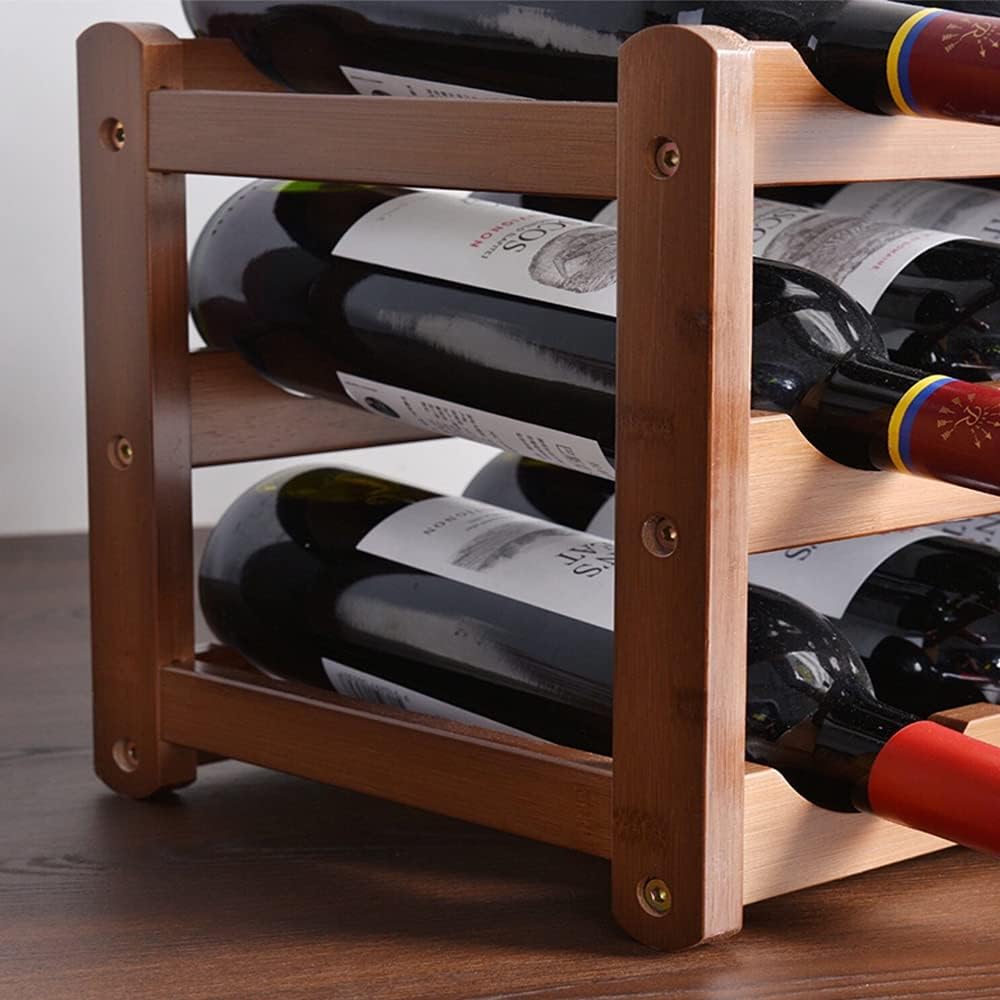Aeumruch Freestanding 3 Tier Wine Rack for 12 Bottles