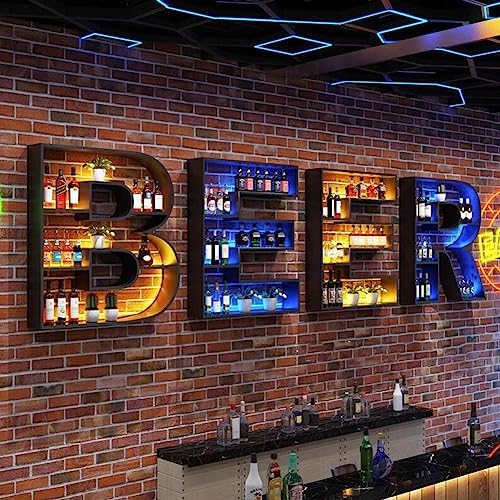 LED Wall Mounted Wine Rack with Light 1