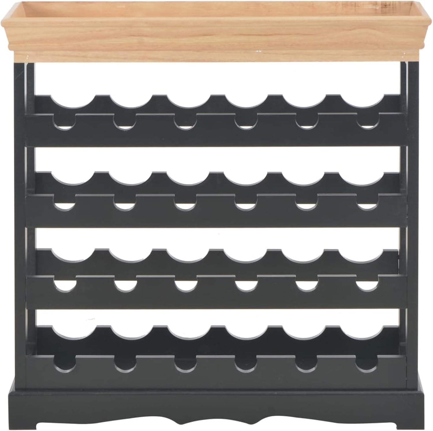 Jiaocha Freestanding Wine Cabinet with 4 Shelves and Top Tray