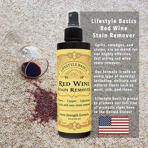 Red Wine Stain Remover Spray 8oz Safe for All Surfaces