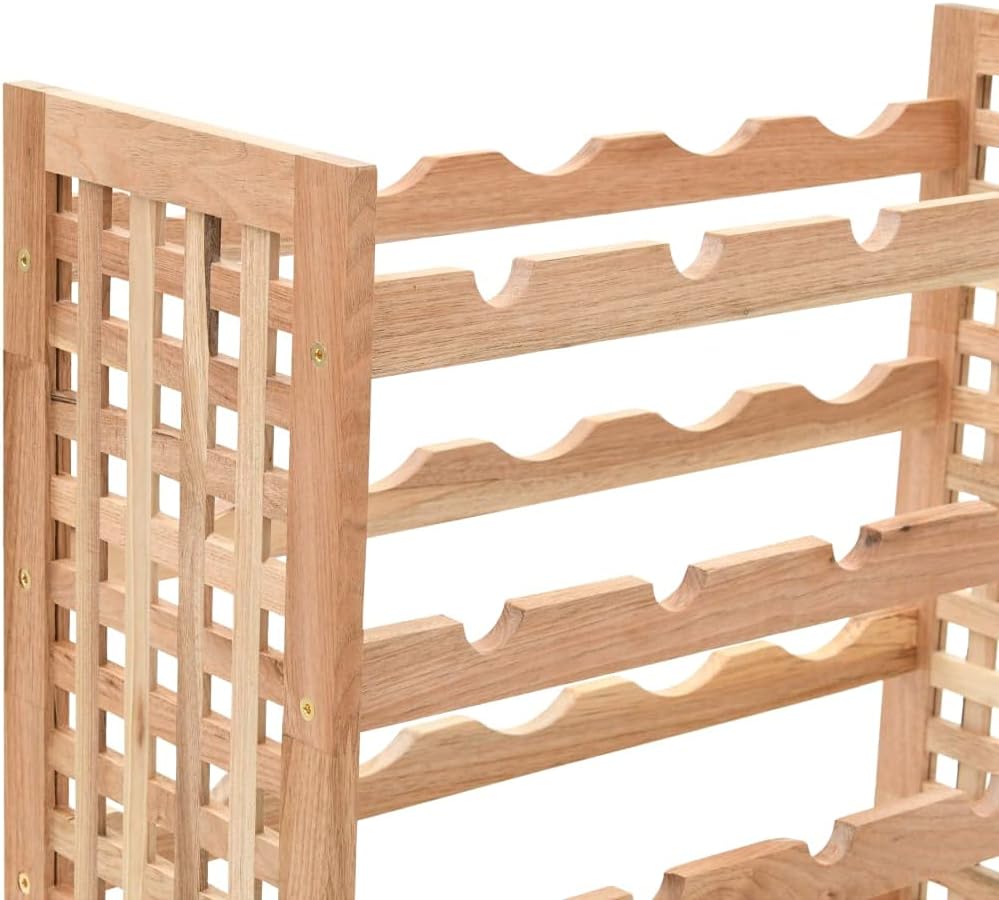 vidaXL 5-Tier Walnut Wine Rack - 25 Bottle Holder