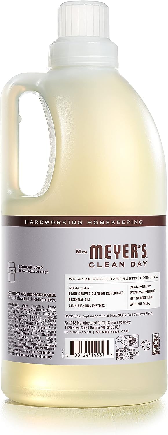 Mrs Meyers Lavender Laundry Detergent 64 OZ Pack of 6