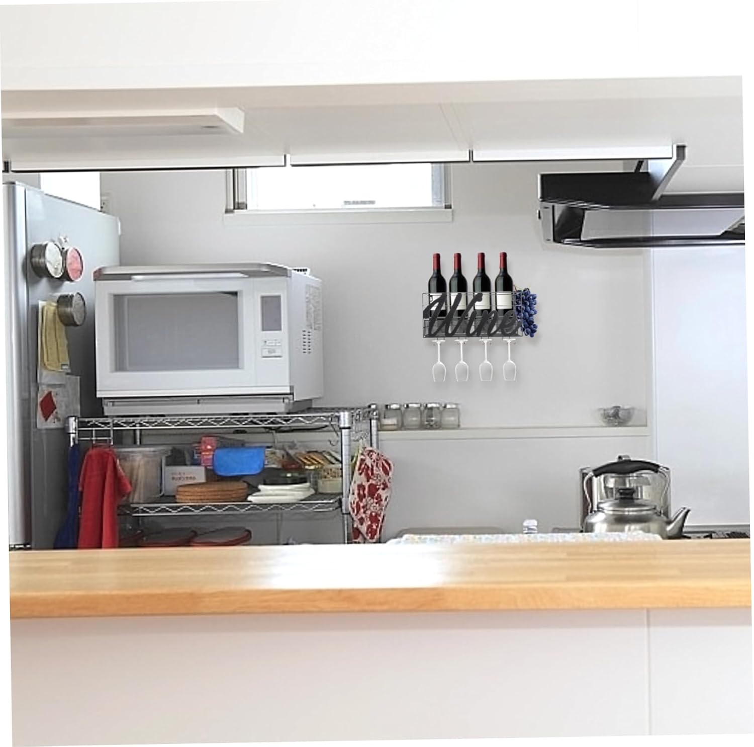 IMIKEYA Wall-Mounted Wine Rack for Home Bar Restaurant 1