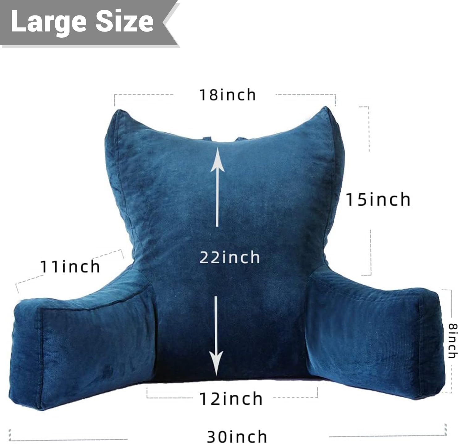 Neustern Reading Pillow with Pockets and Arms 1
