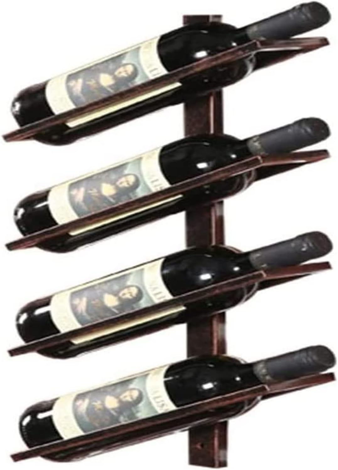 ALDEPO Wall-Mounted Wine Rack 4 Bottle Holder