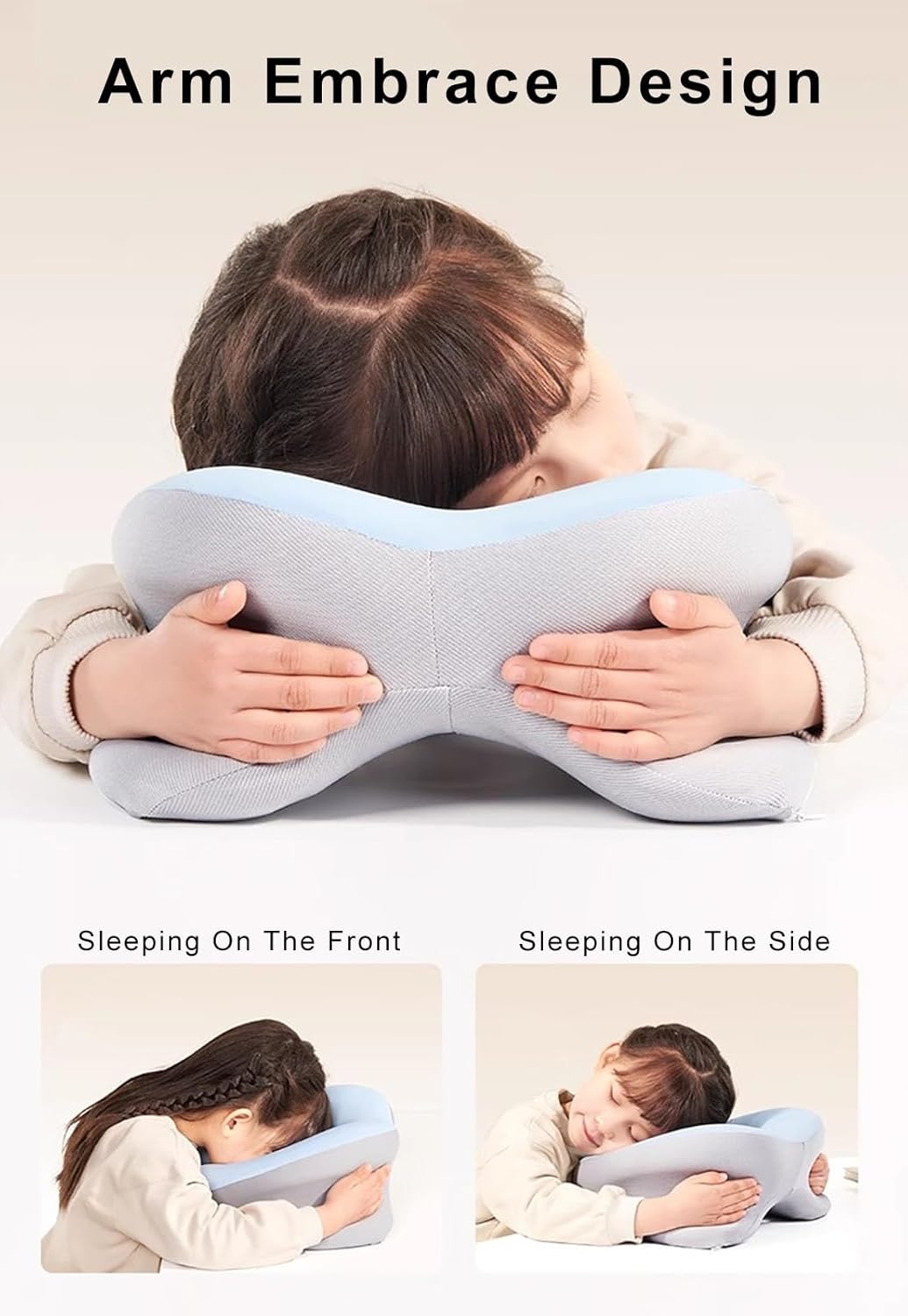 WAHHWF Face Down Pillow with Memory Foam and Removable Cover