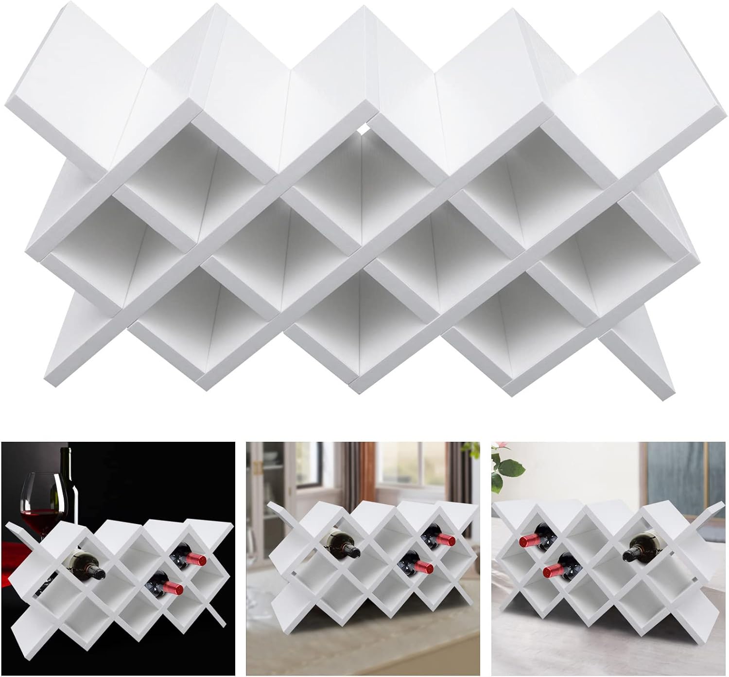 CeRaBuRET Ten-Cell Wall-Mounted Wine Rack