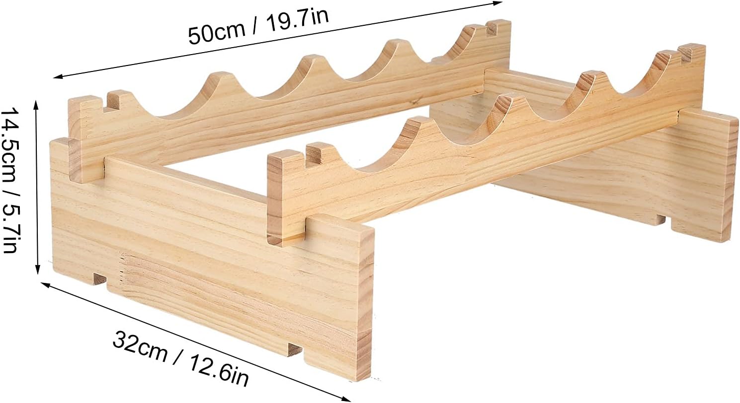 XPSSJMU Wine Shelf Durable Sturdy Pine Holder