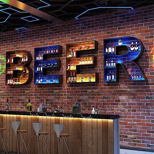 LED Wall Mounted Wine Rack with Light 1