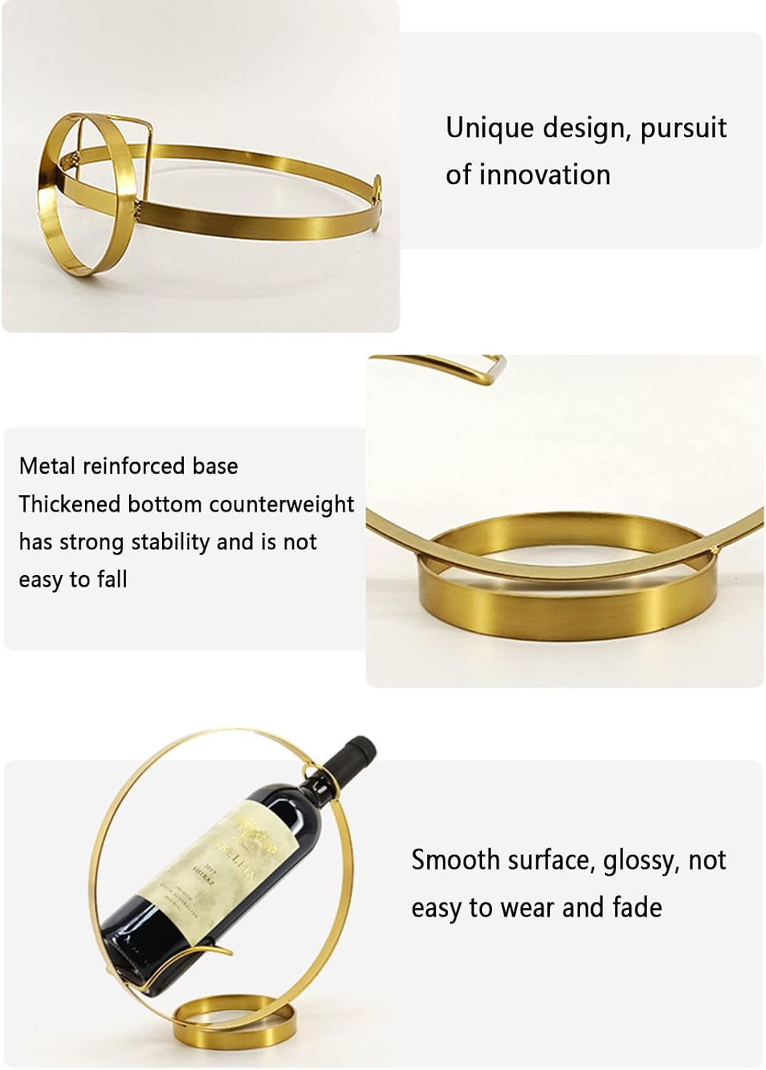 JUSHZ Modern Minimalist Wine Rack Holder 1