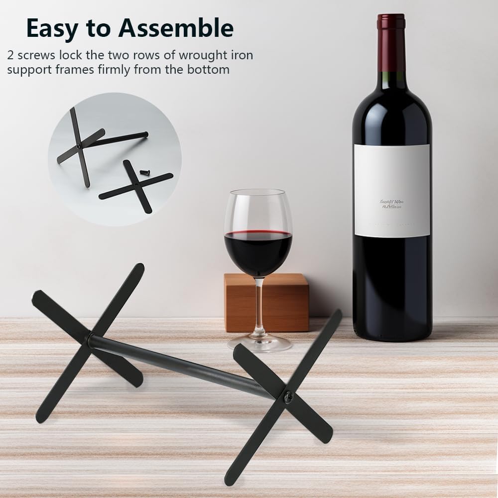 ohoniss Freestanding Wine Rack 4pcs Black