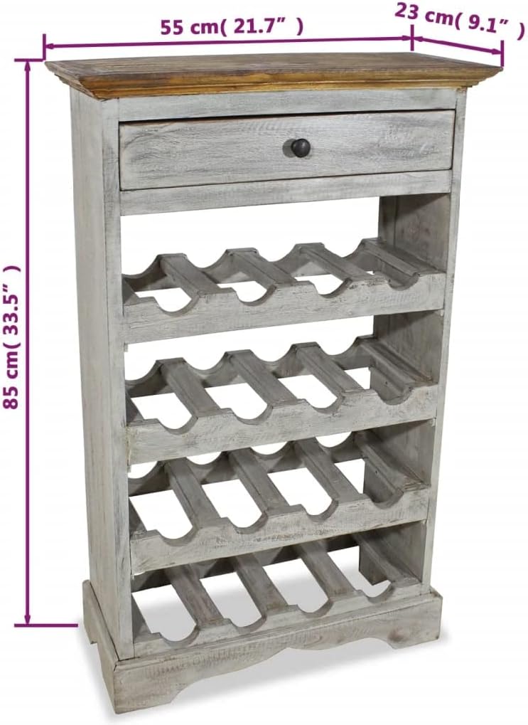 ZQQLVOO Freestanding Wine Rack with Drawer