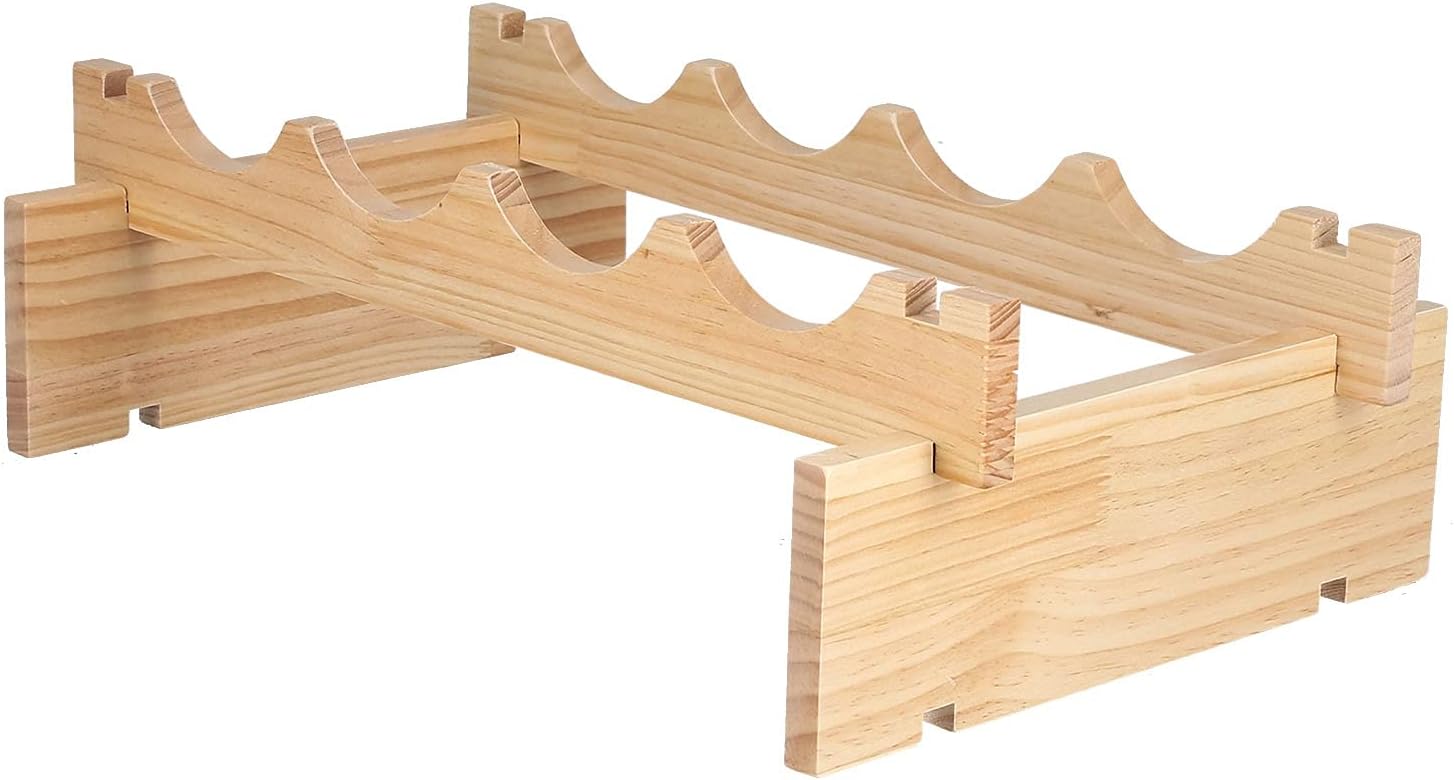 XPSSJMU Wine Shelf Durable Sturdy Pine Holder