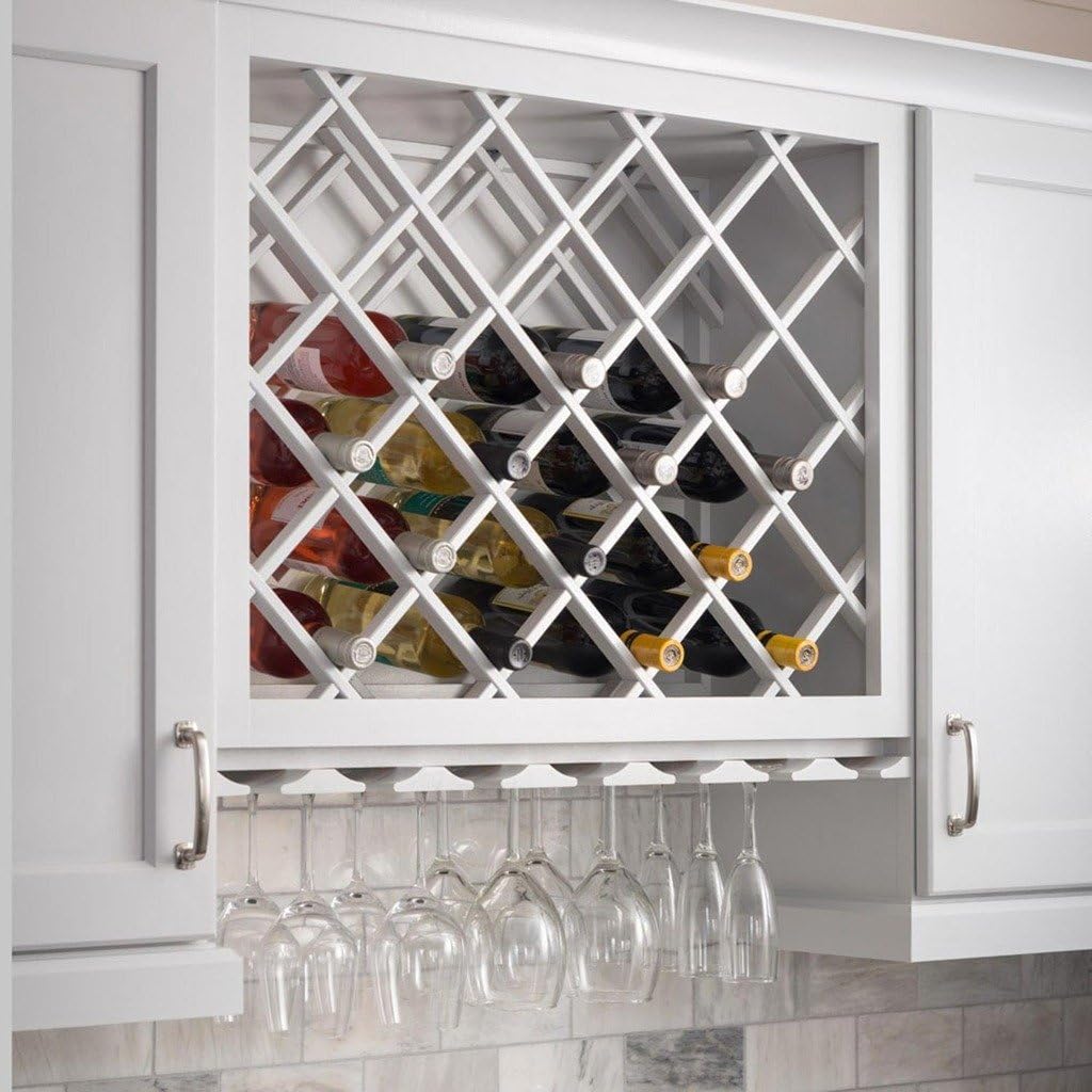 Hardware Resources WR45-2MP Wine Lattice Rack With Bevel Maple