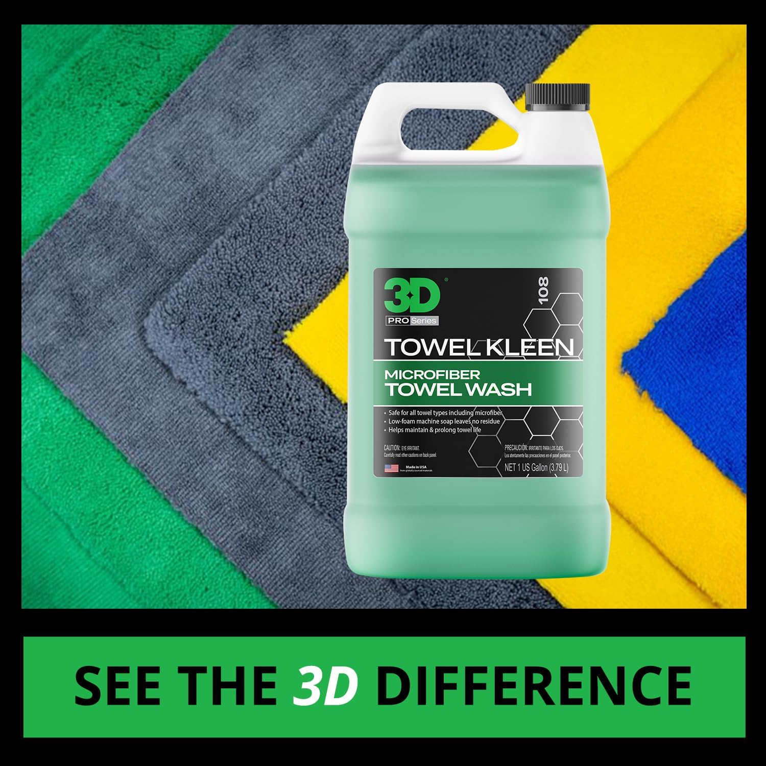 3D Towel Kleen Microfiber Detergent - 1 Gallon
