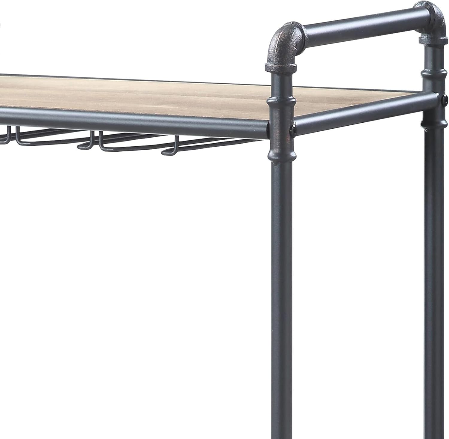 Chic Industrial Wine Rack with Stemware Storage