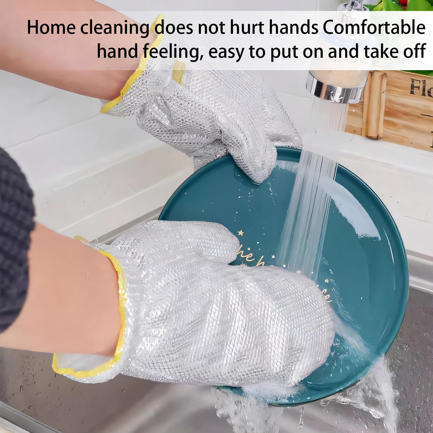 Jhazala Wire Dishwashing Gloves with Diamond Mesh