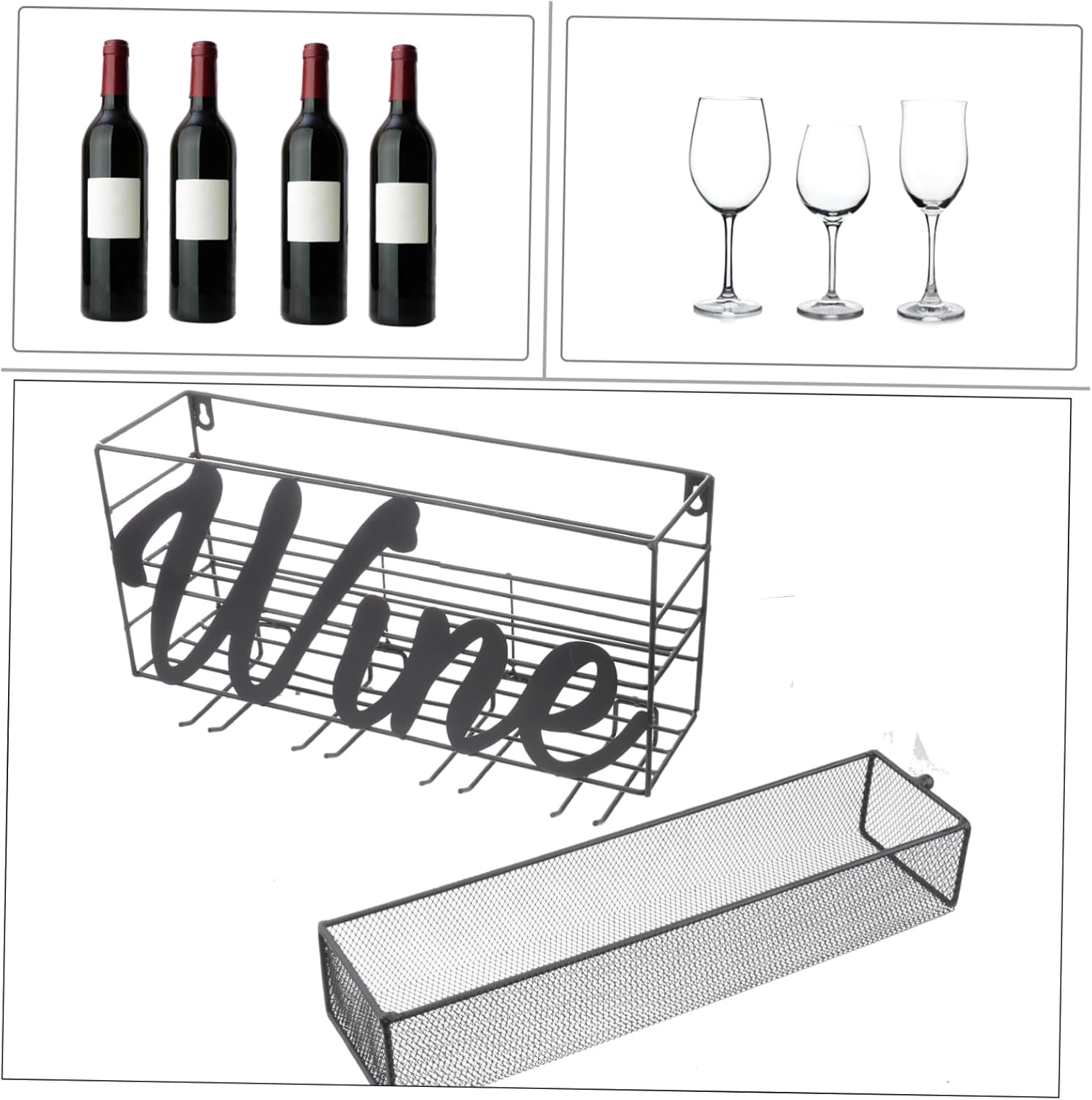 IMIKEYA Wall-Mounted Wine Rack for Home Bar Restaurant 1