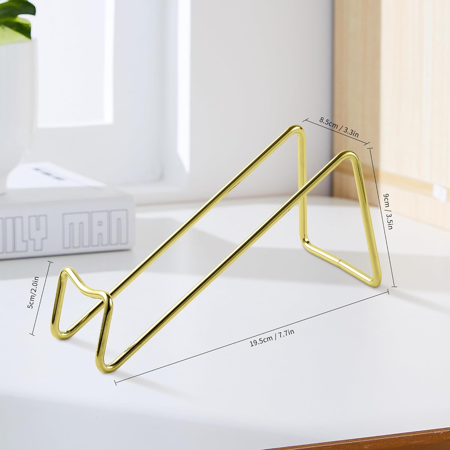 TONLEA 4-Piece Tabletop Wine Rack Sturdy Metal Anti-Rust Gold