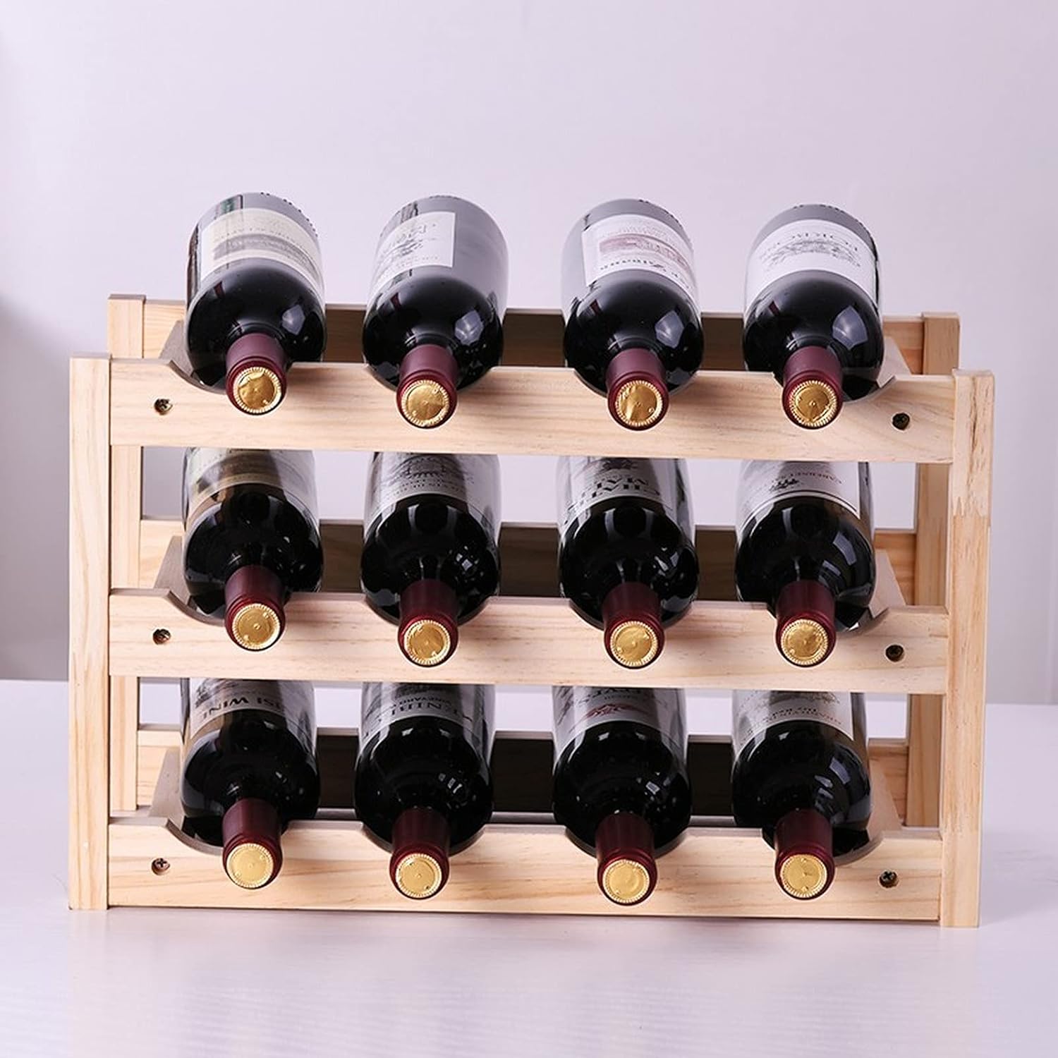 SYCARPET Stackable Wine Rack with 3 Layers