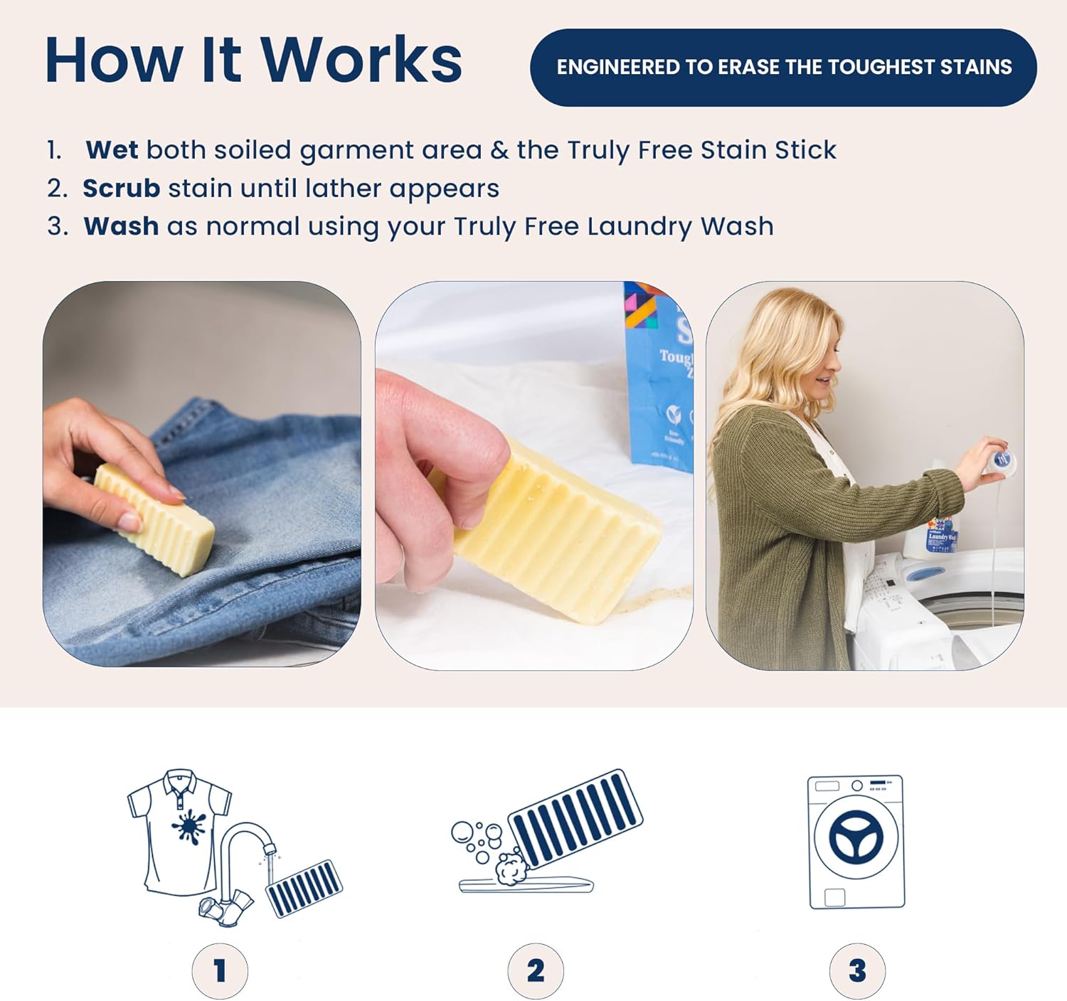Natural Stain Stick - Dried Stain Remover for Clothes