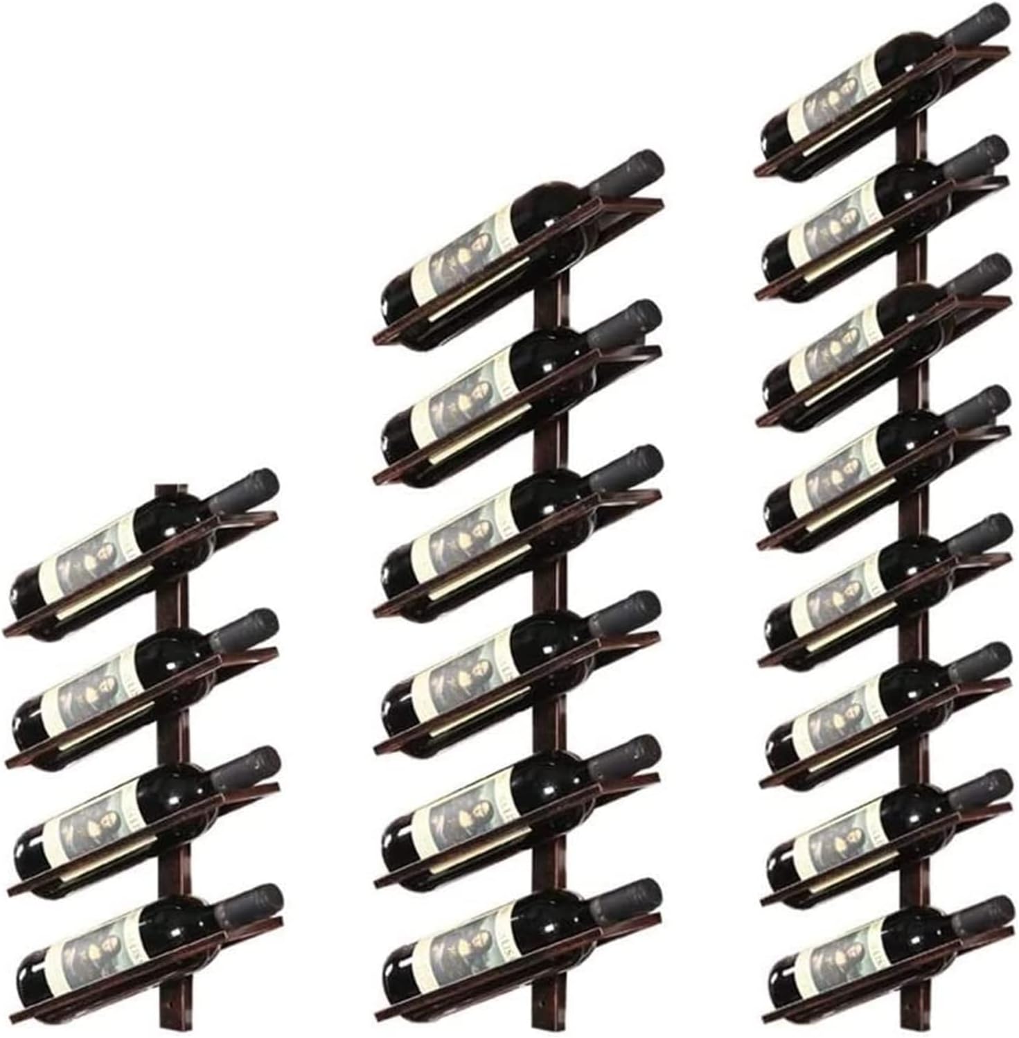 ALDEPO Wall-Mounted Wine Rack 4 Bottle Holder