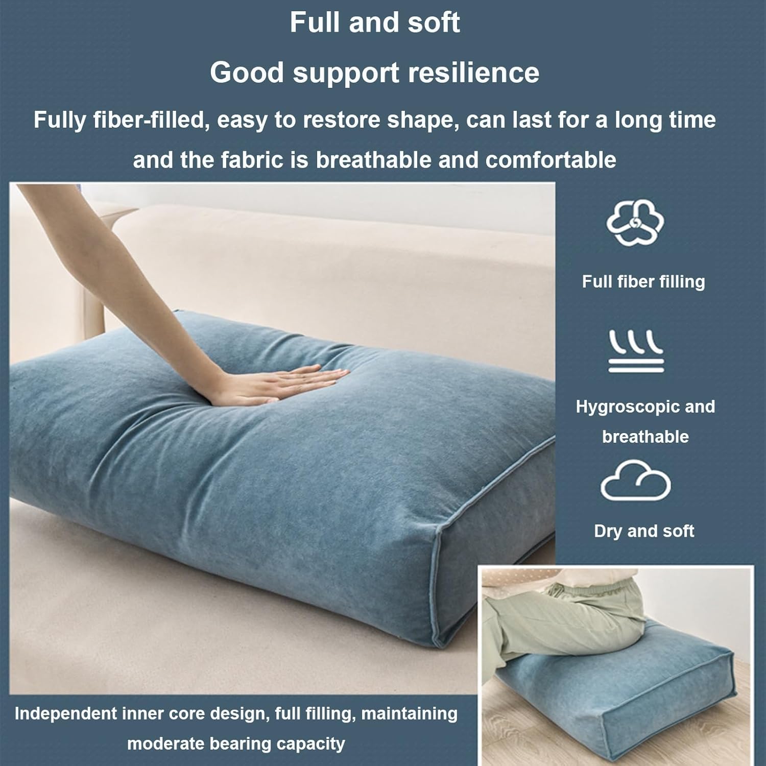 Yonwait Reading Pillow with Removable Cover