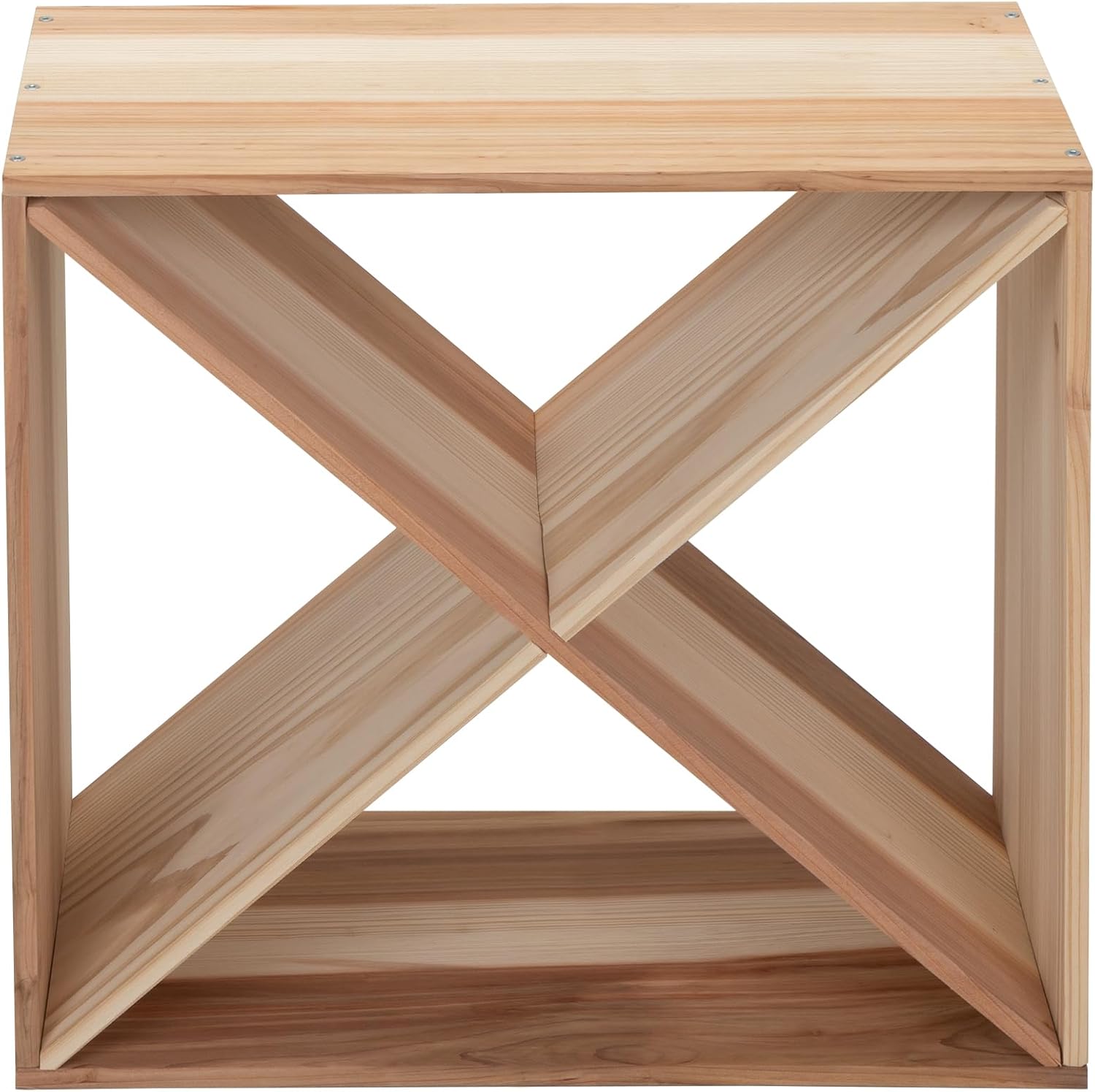Set of 4 24 Bottle Wine Rack Solid Wood Cube Storage