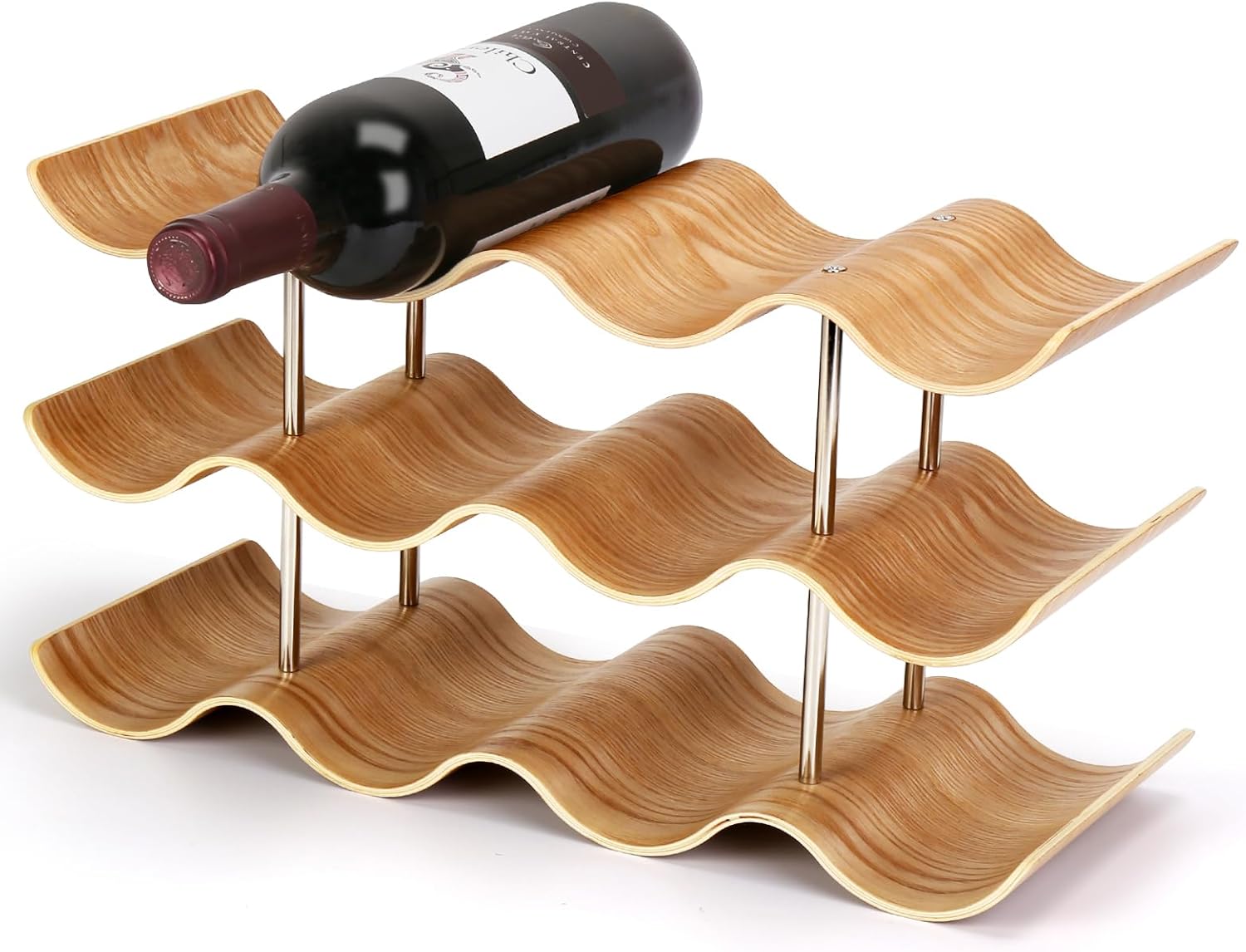 VAlinks 3 Tier 12 Bottle Willow Wine Rack 1