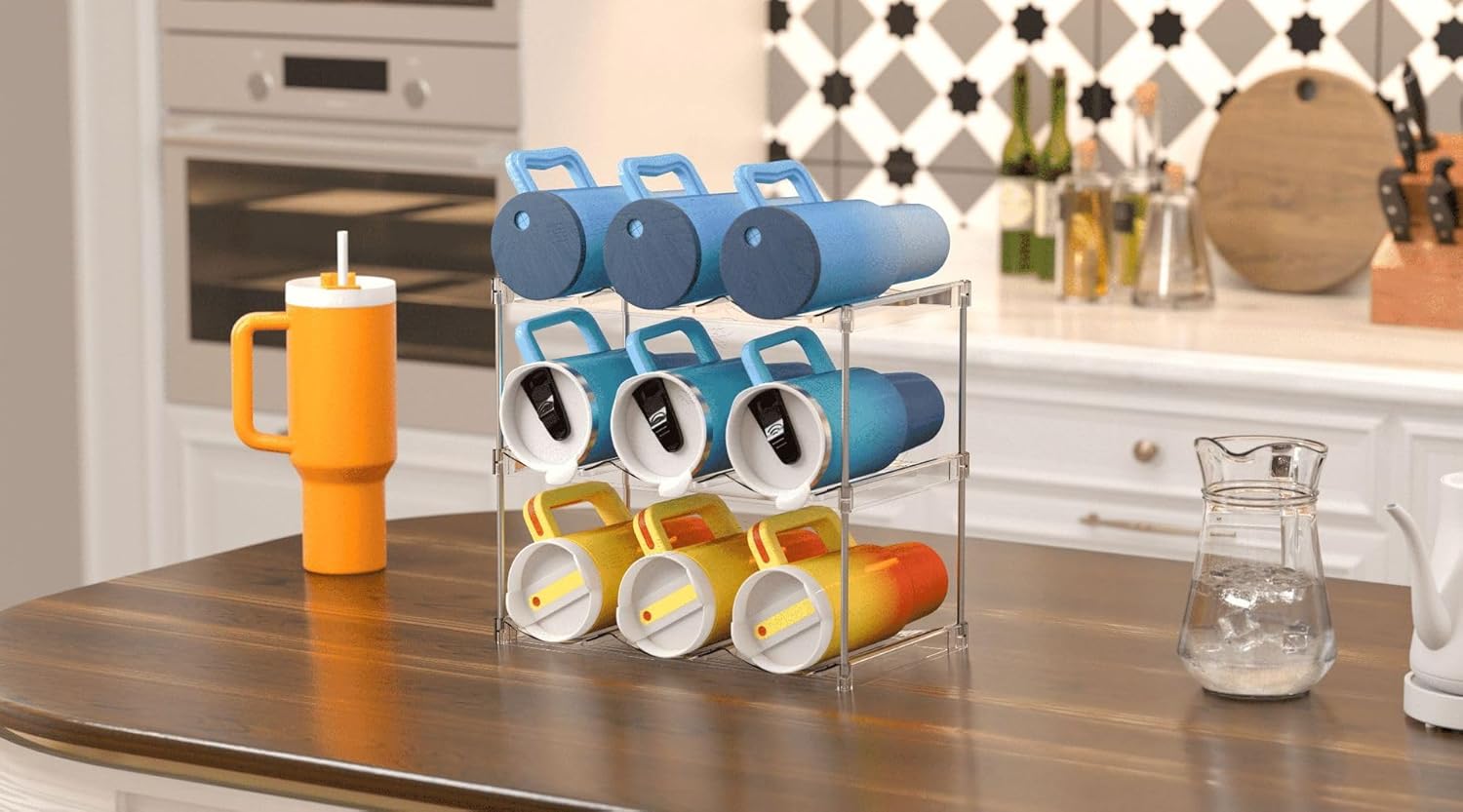 IEEK 3 Tier Wine and Water Bottle Holder