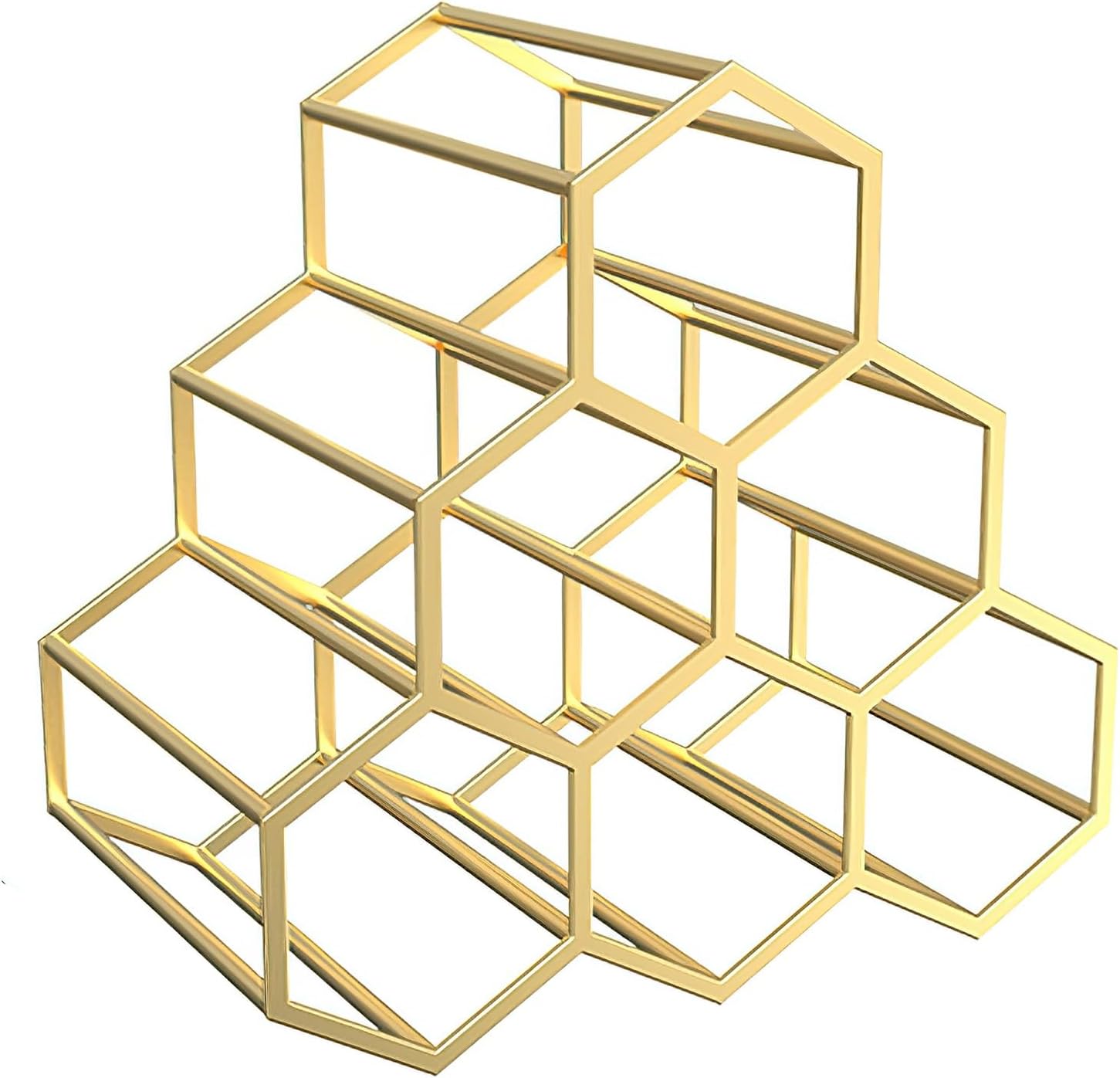 Modern Gold Wine Rack for 5-8 Bottles Durable Stylish