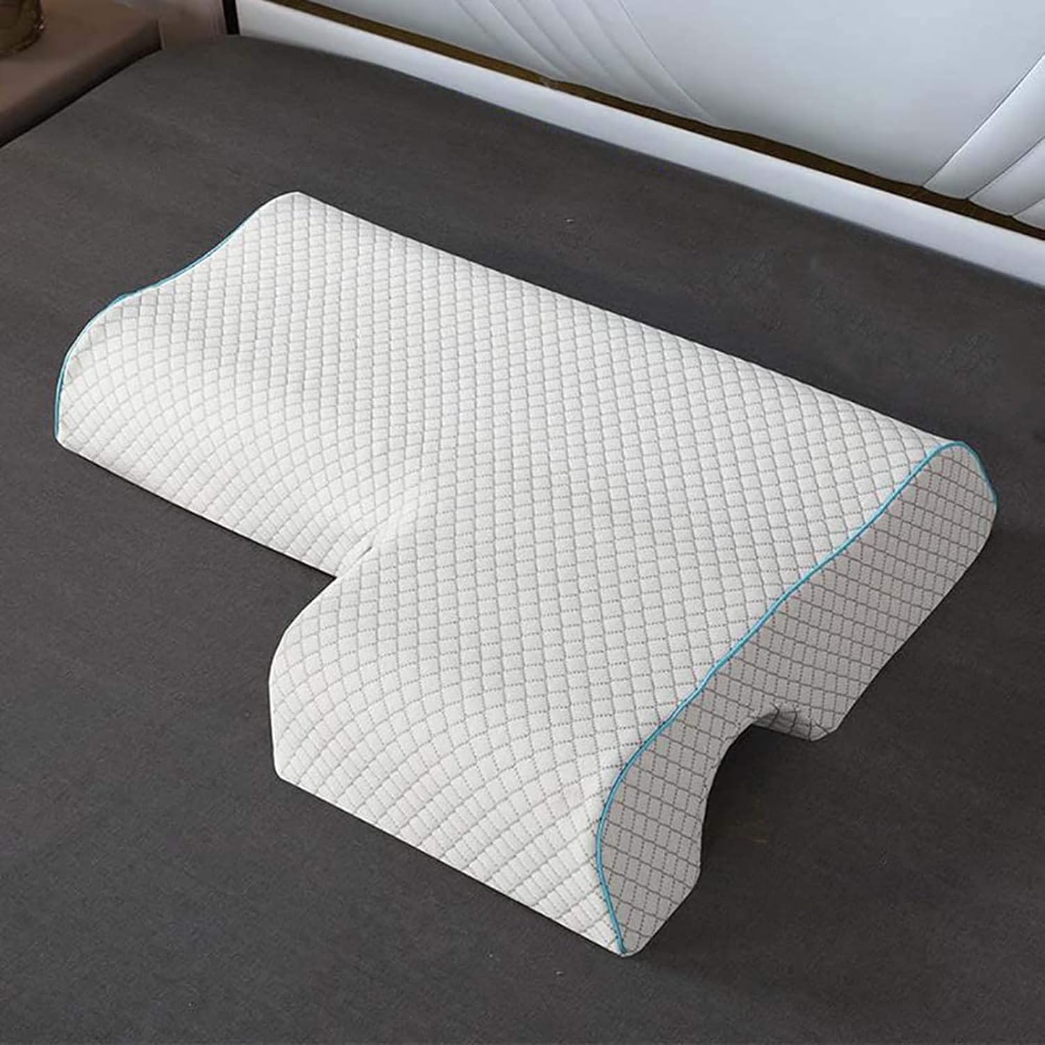 oiakus Memory Foam Couple Pillow with Arch Design