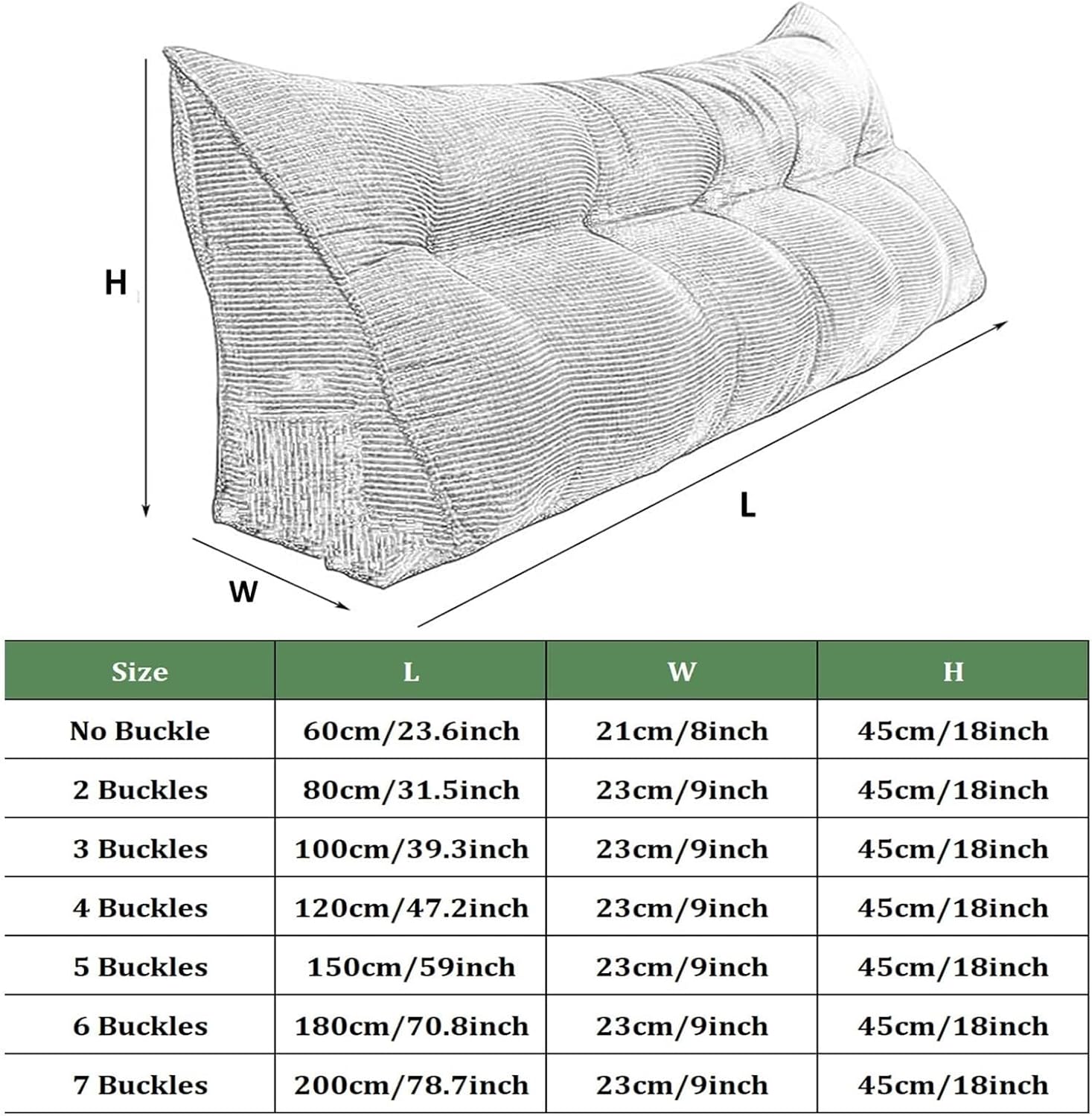 DLLDLGG Bed Wedge Pillow - Comfortable Adjustable Multi-Size
