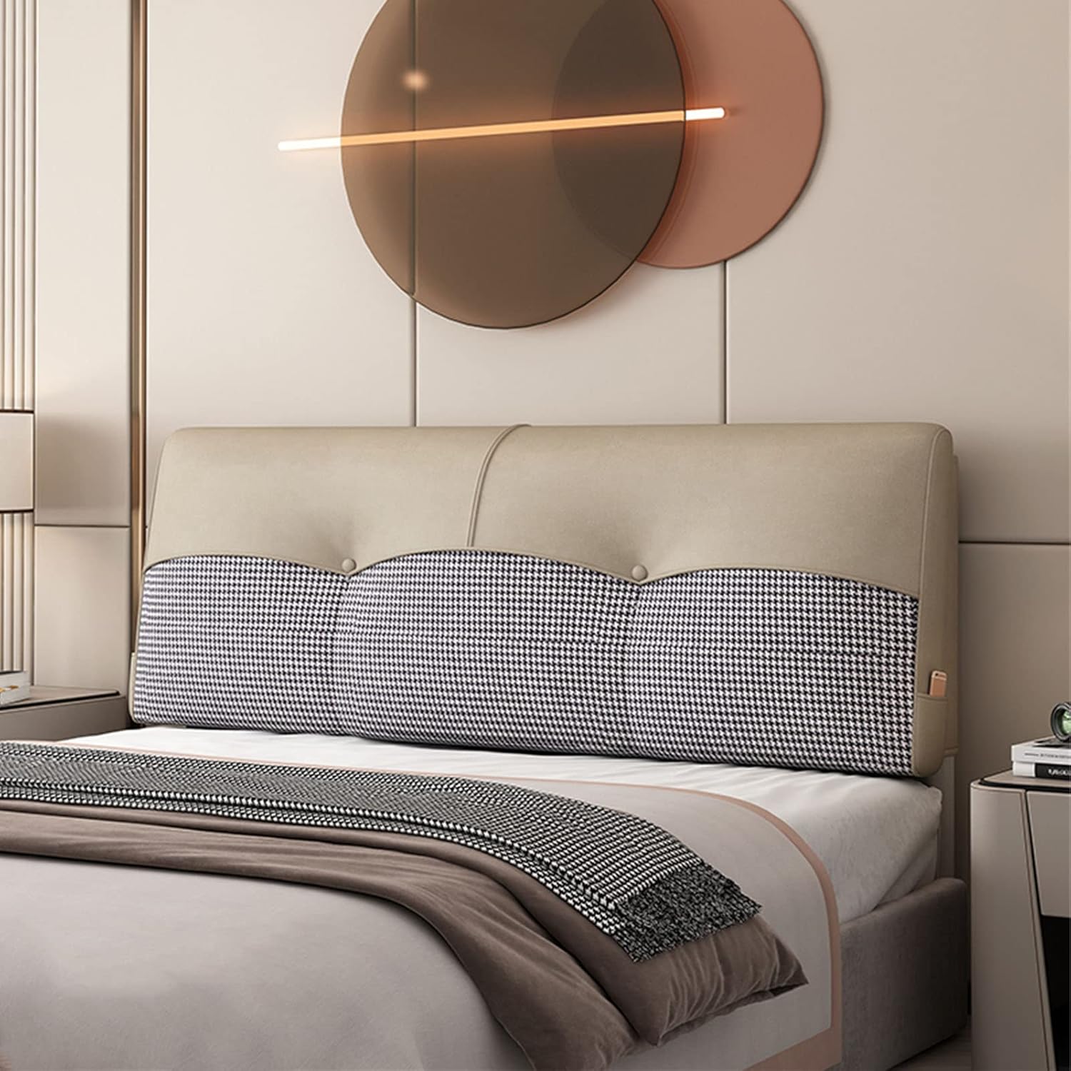 ZZYK King Headboard Cushion Linen Upholstered Headboard 1