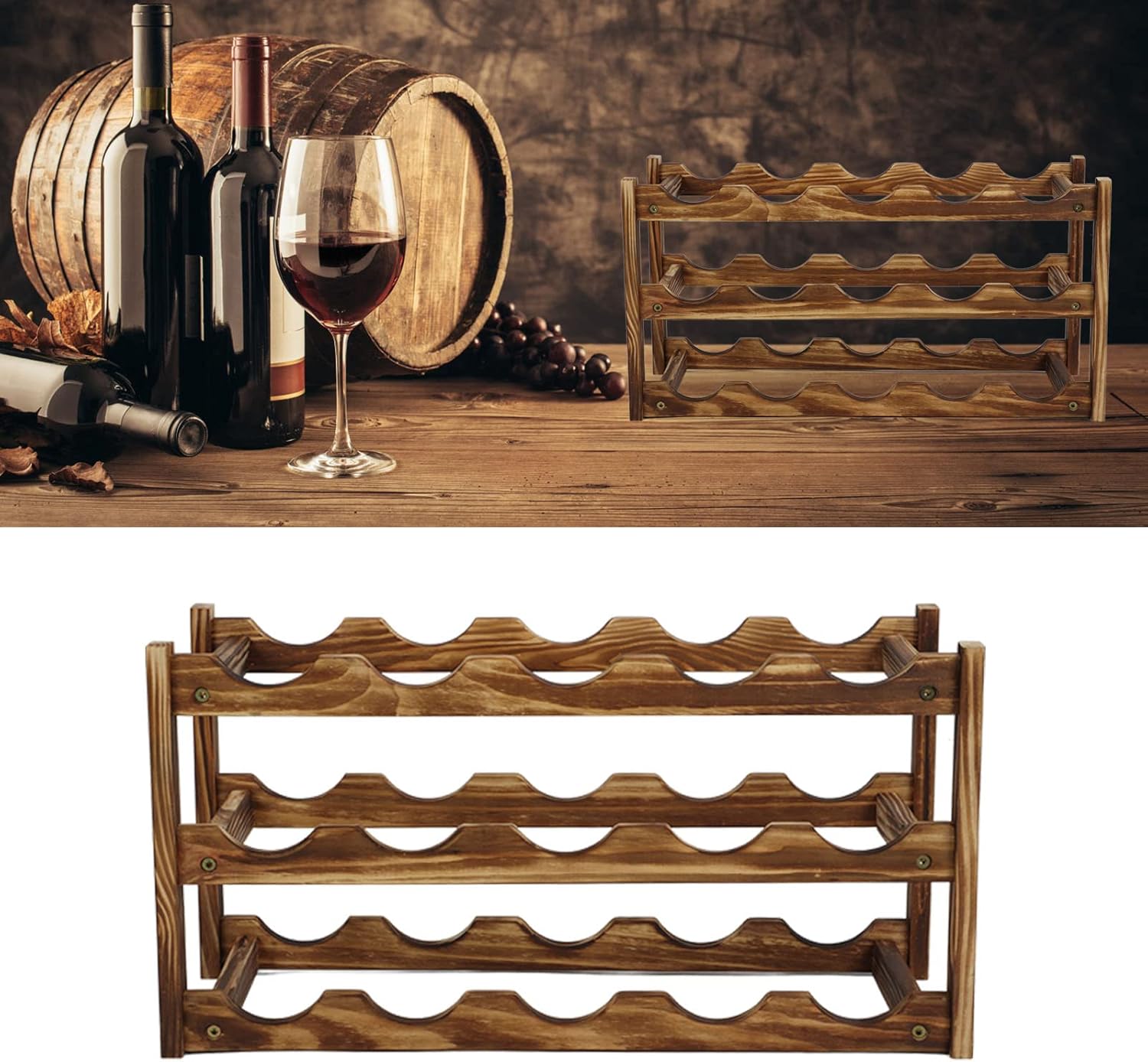 Zerodis 3 Layer Wine Rack with 15 Bottles Capacity
