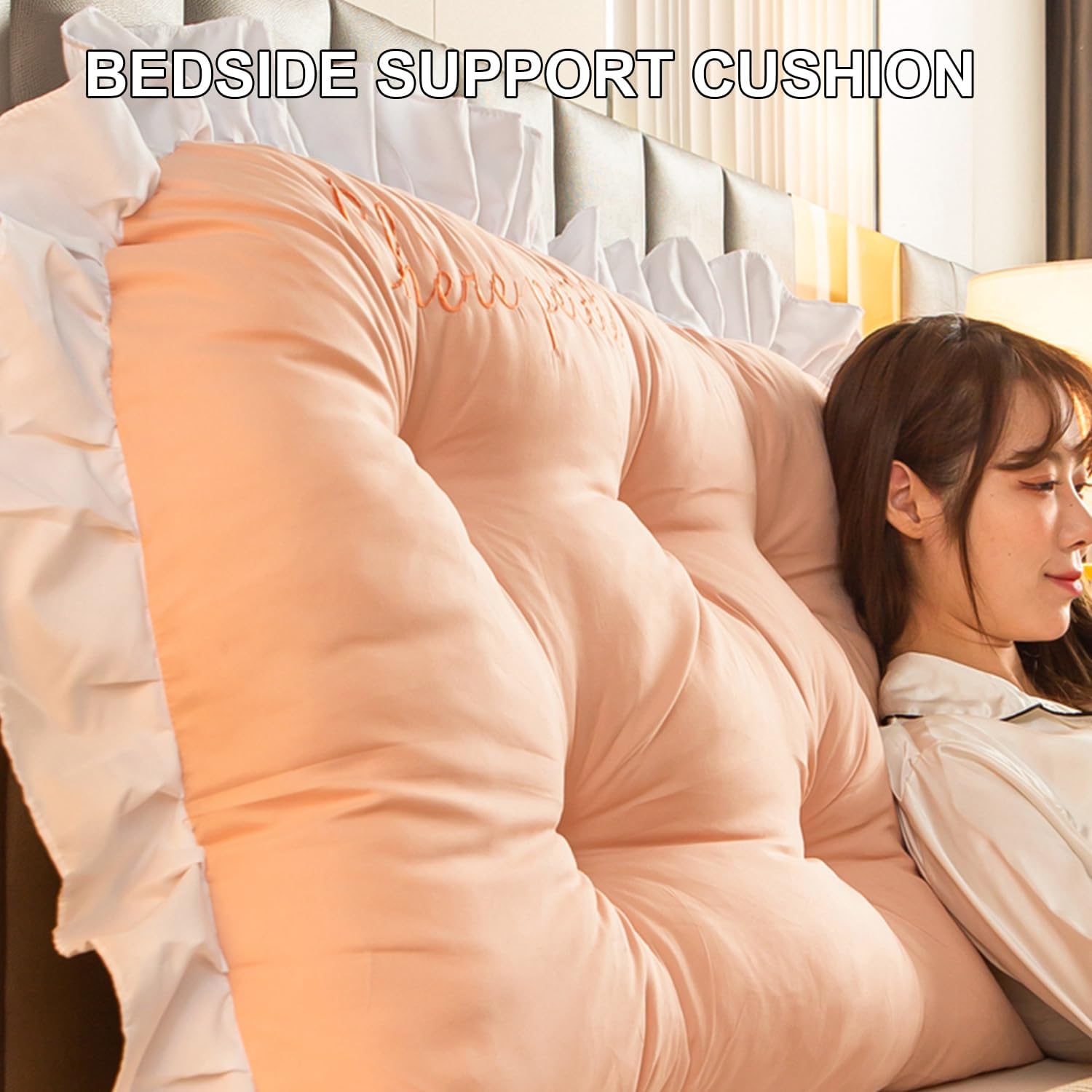 ZZYK Soft Wedge Reading Pillow Large Bolster