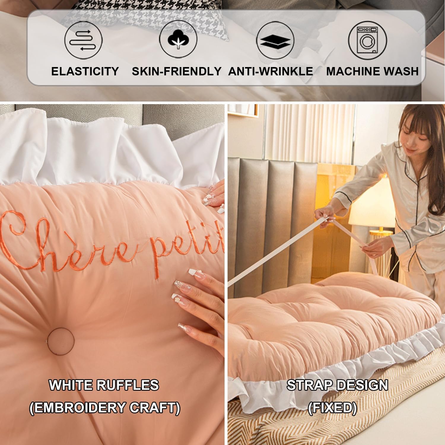 ZZYK Soft Wedge Reading Pillow Large Bolster