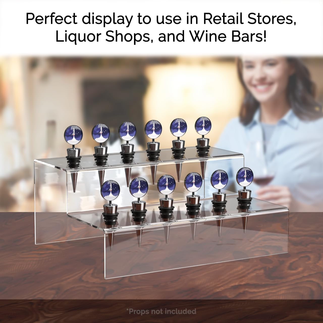Marketing Holders 12 Slot Wine Stopper Display Stand