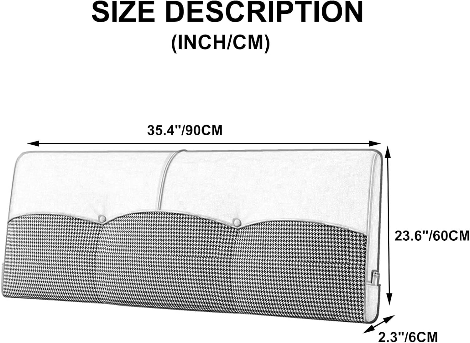 ZZYK King Headboard Cushion Linen Upholstered Headboard 1