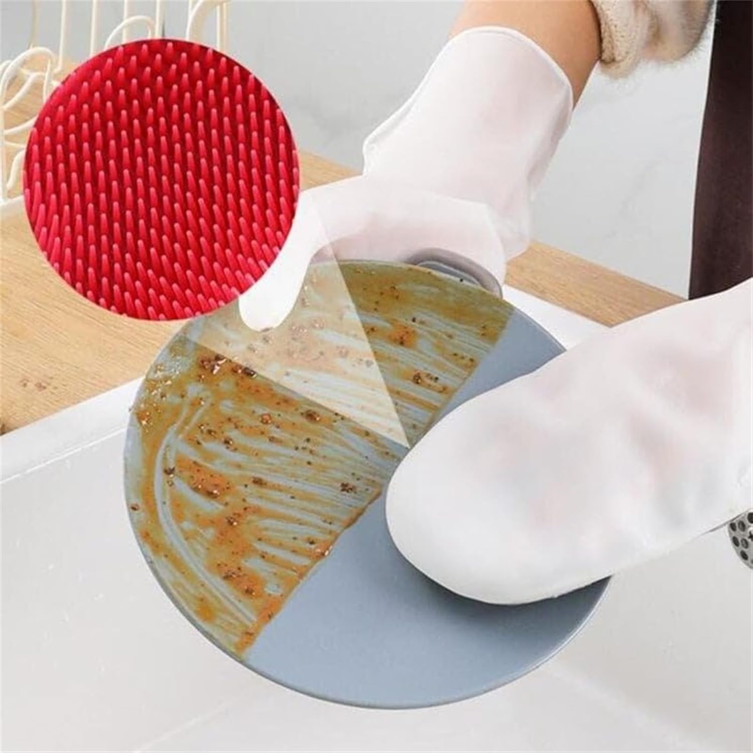 Cetzork Reusable Silicone Dishwashing Gloves