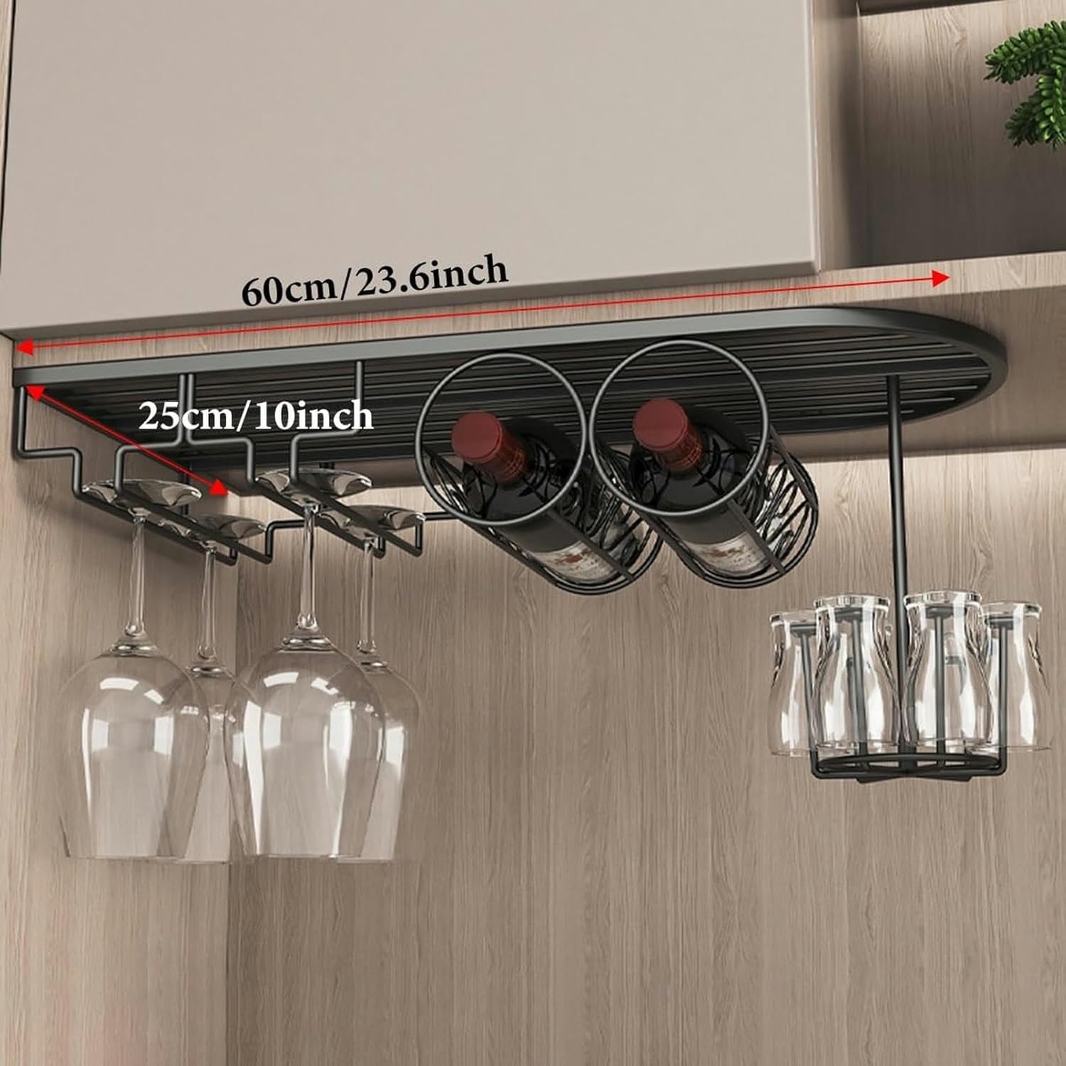WXQDDA Wall-Mounted Wine Glass Rack