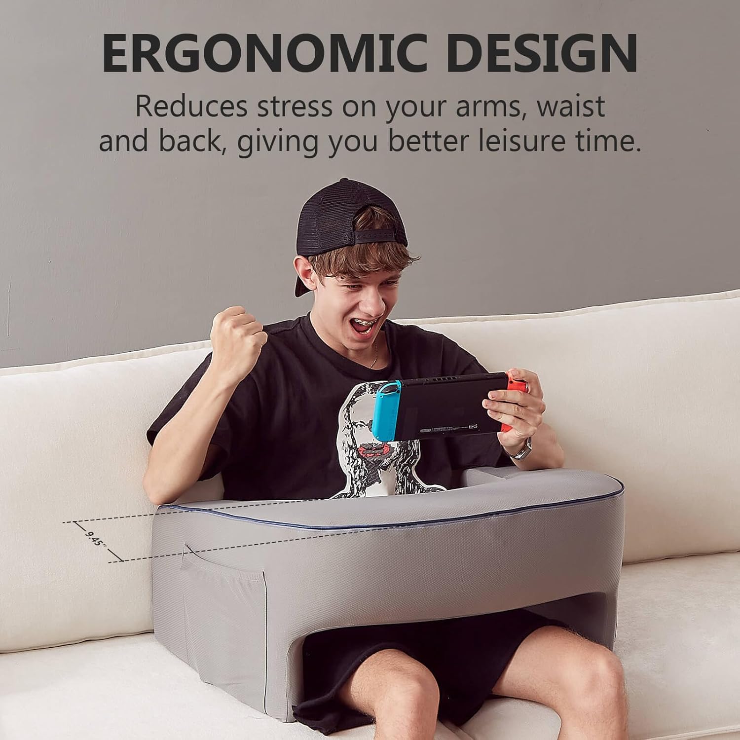 Cooloo8 Reading Pillow with Armrests and Lap Desk