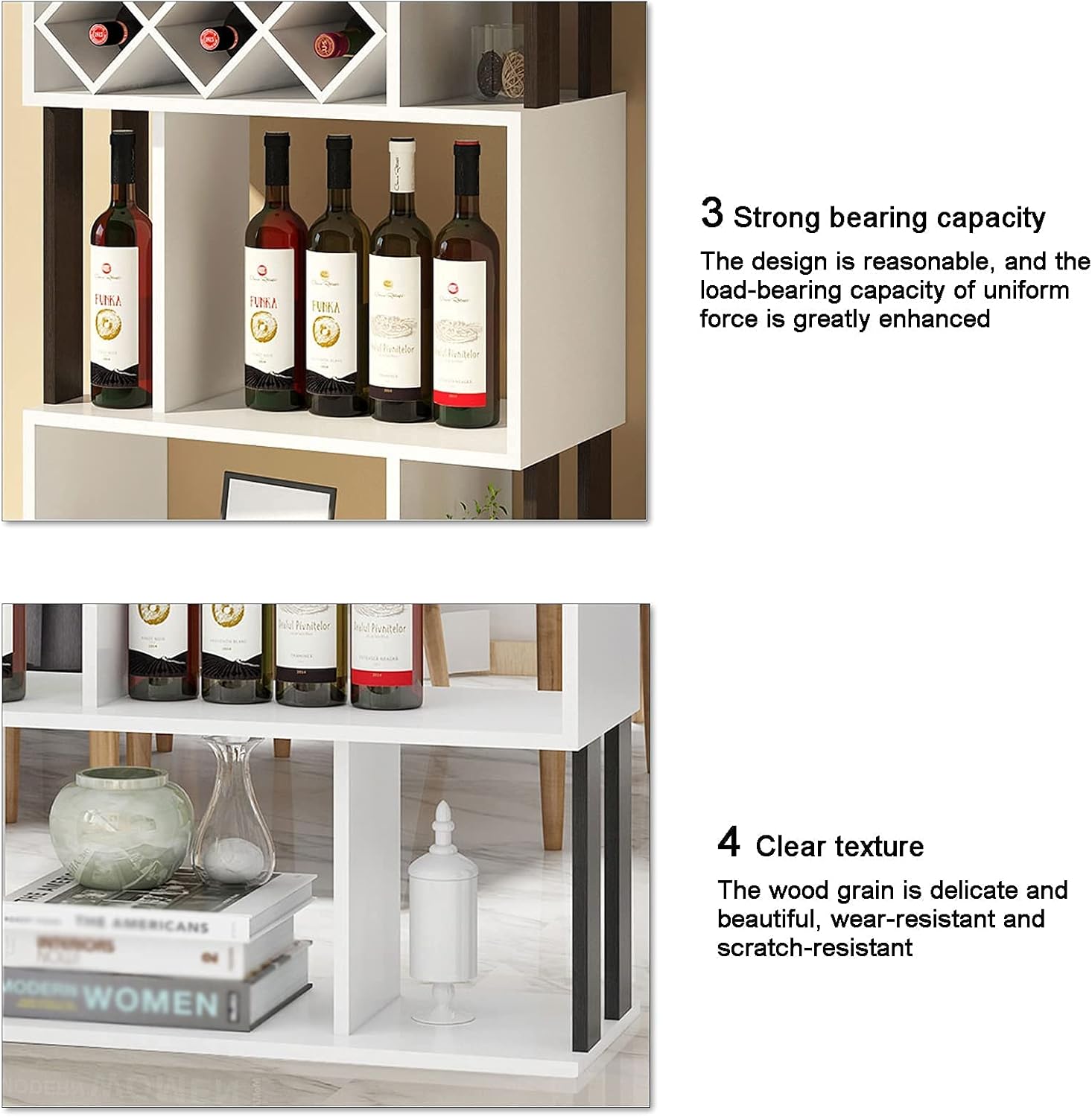 Freestanding 5-Tier Wood Wine Rack for Home Decor