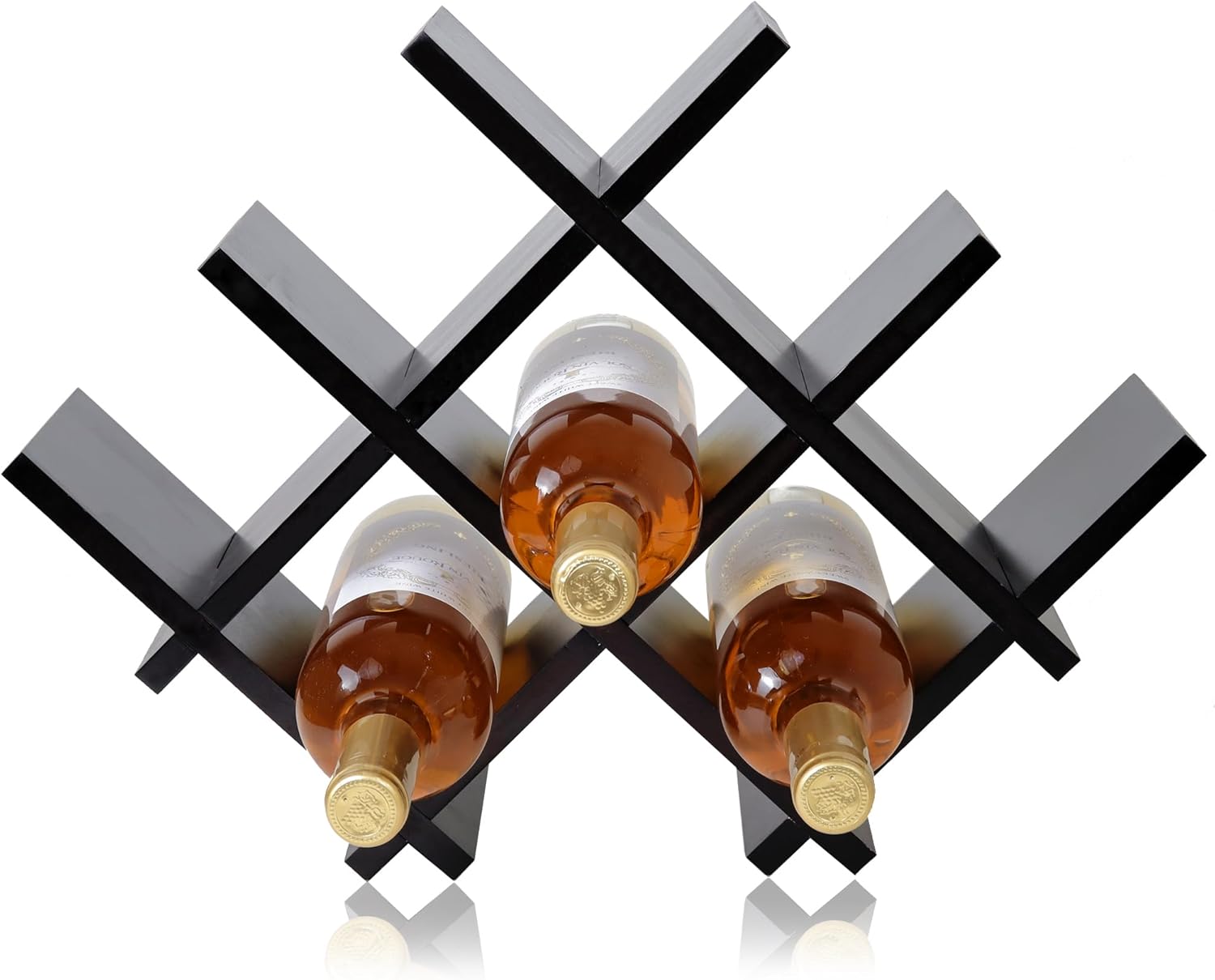 Countertop Wine Rack for 8 Bottles Auburn Mahogany