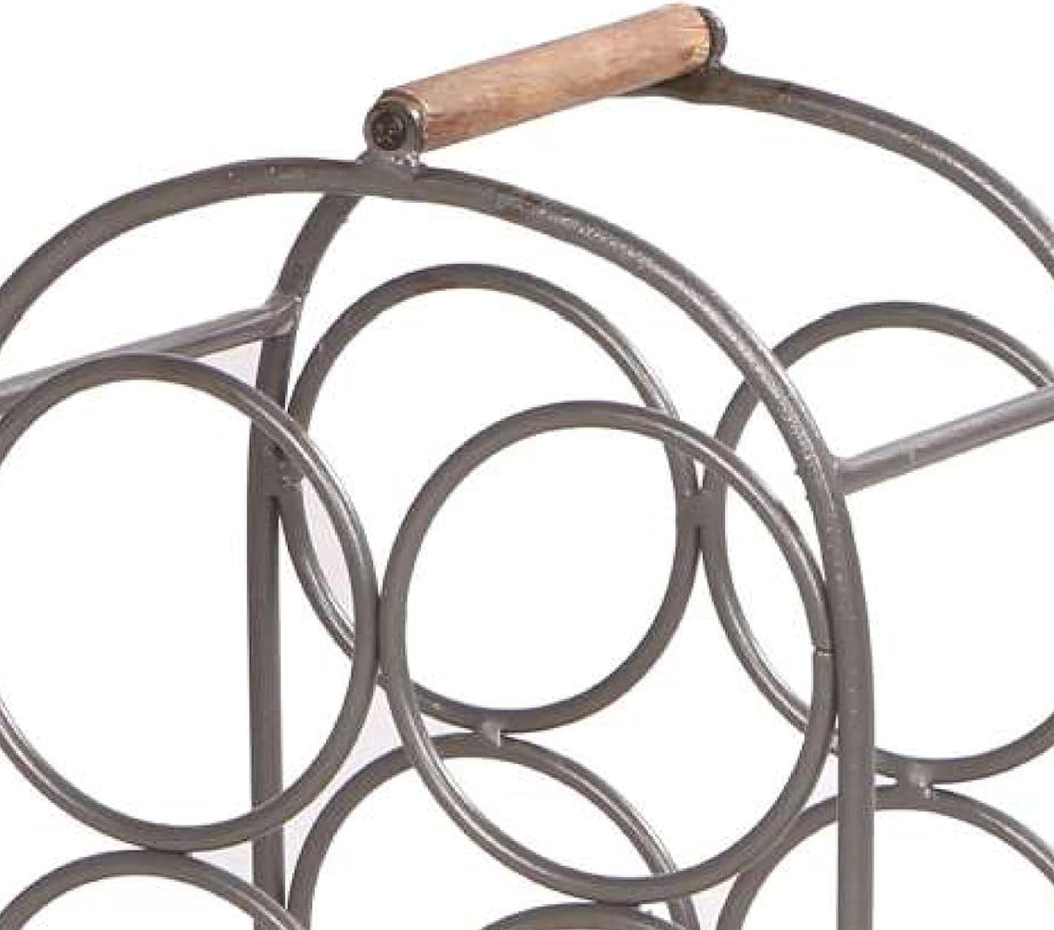 20 Inch Industrial Wine Rack Holder 6 Bottle Storage Gunmetal Gray