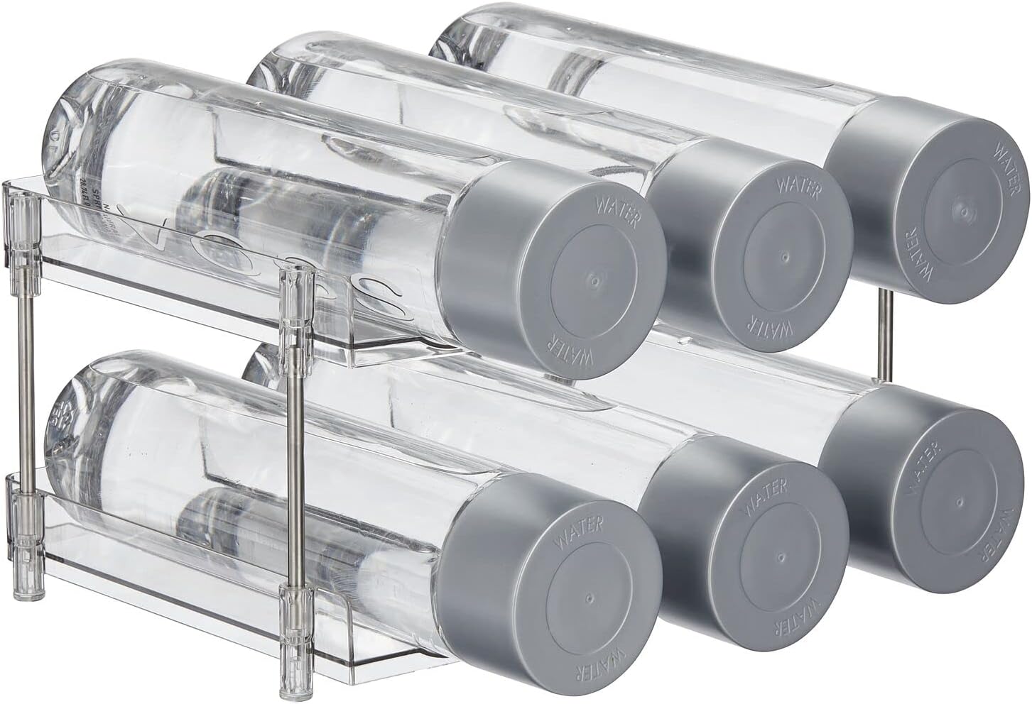 mDesign Free-Stand Stackable 2-Tier Beverage Rack