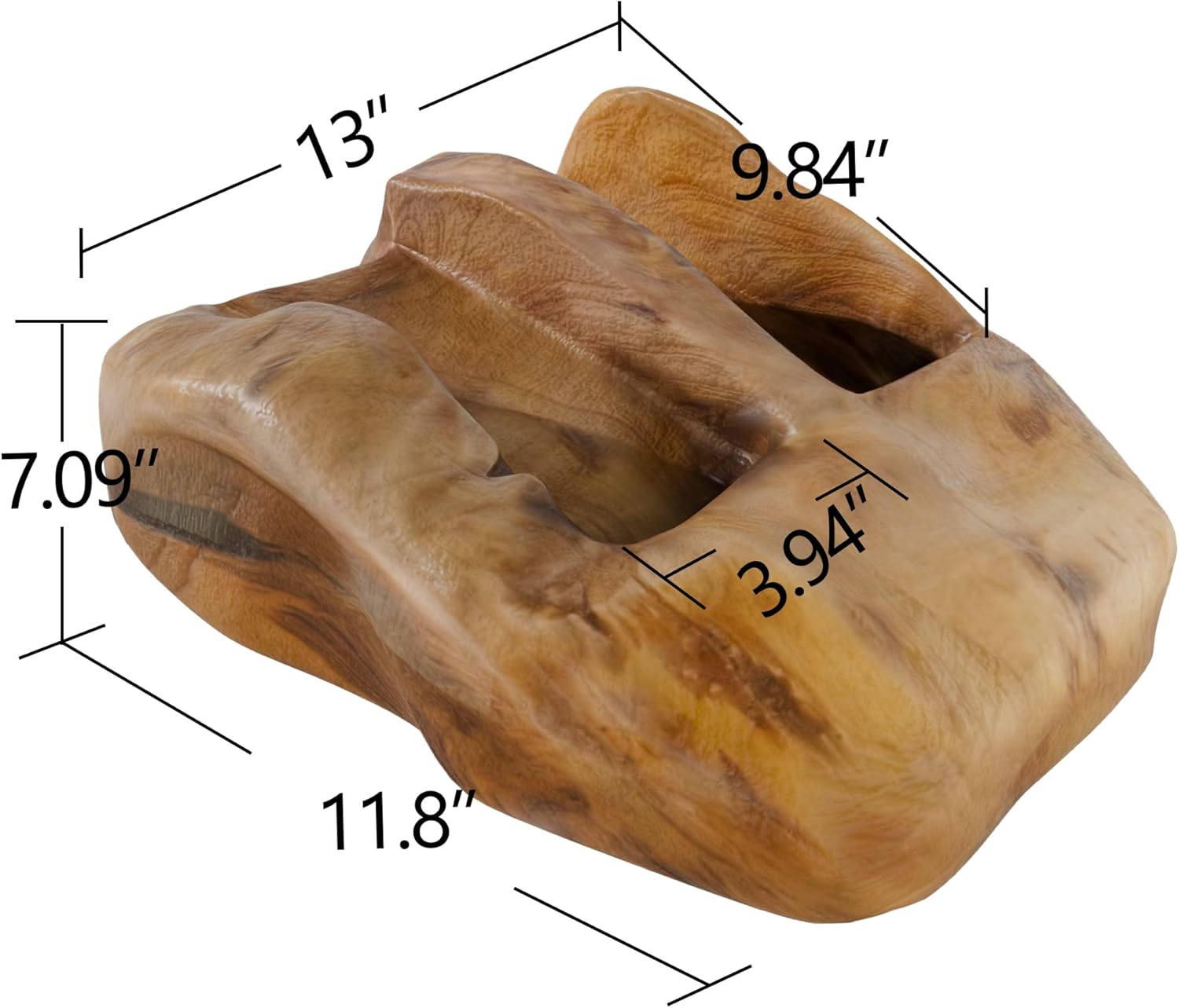 Brefhome 2 Bottles Natural Wooden Wine Rack